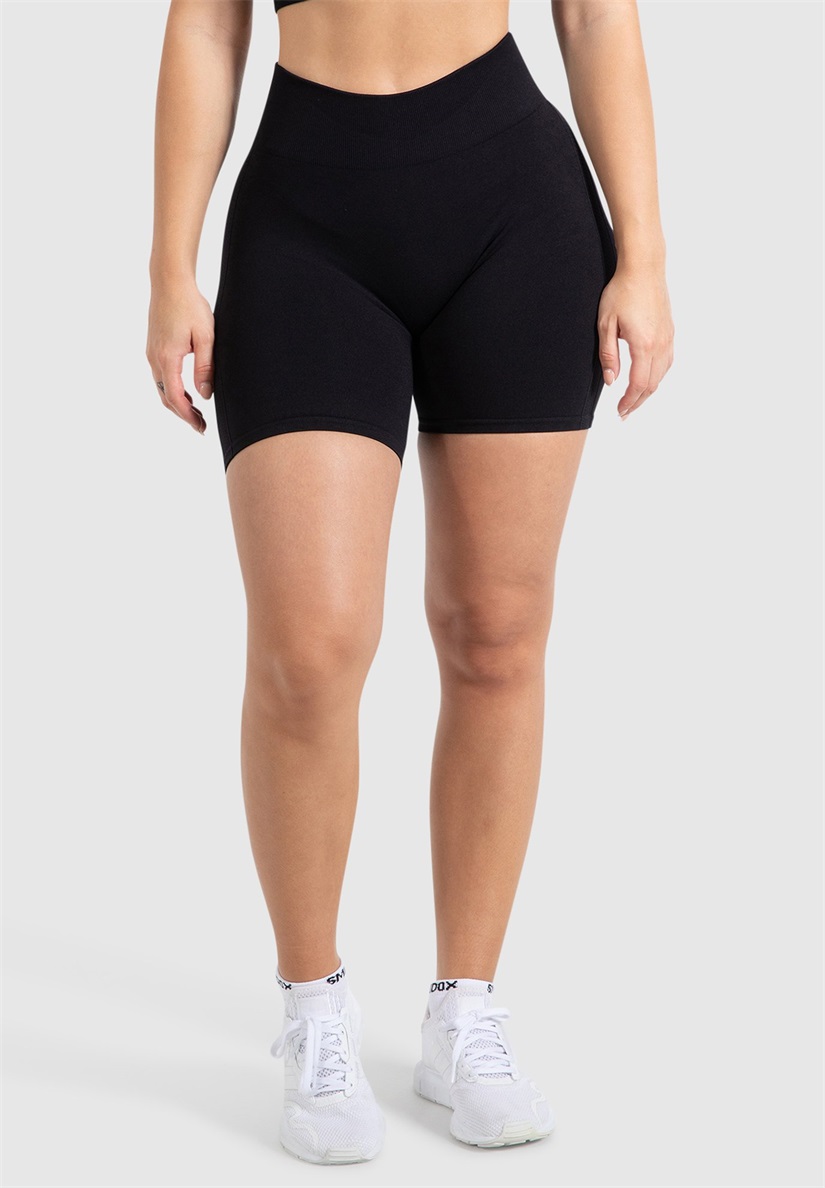 Smilodox CETRINA SEAMLESS SCRUNCH - Shorts - schwarz