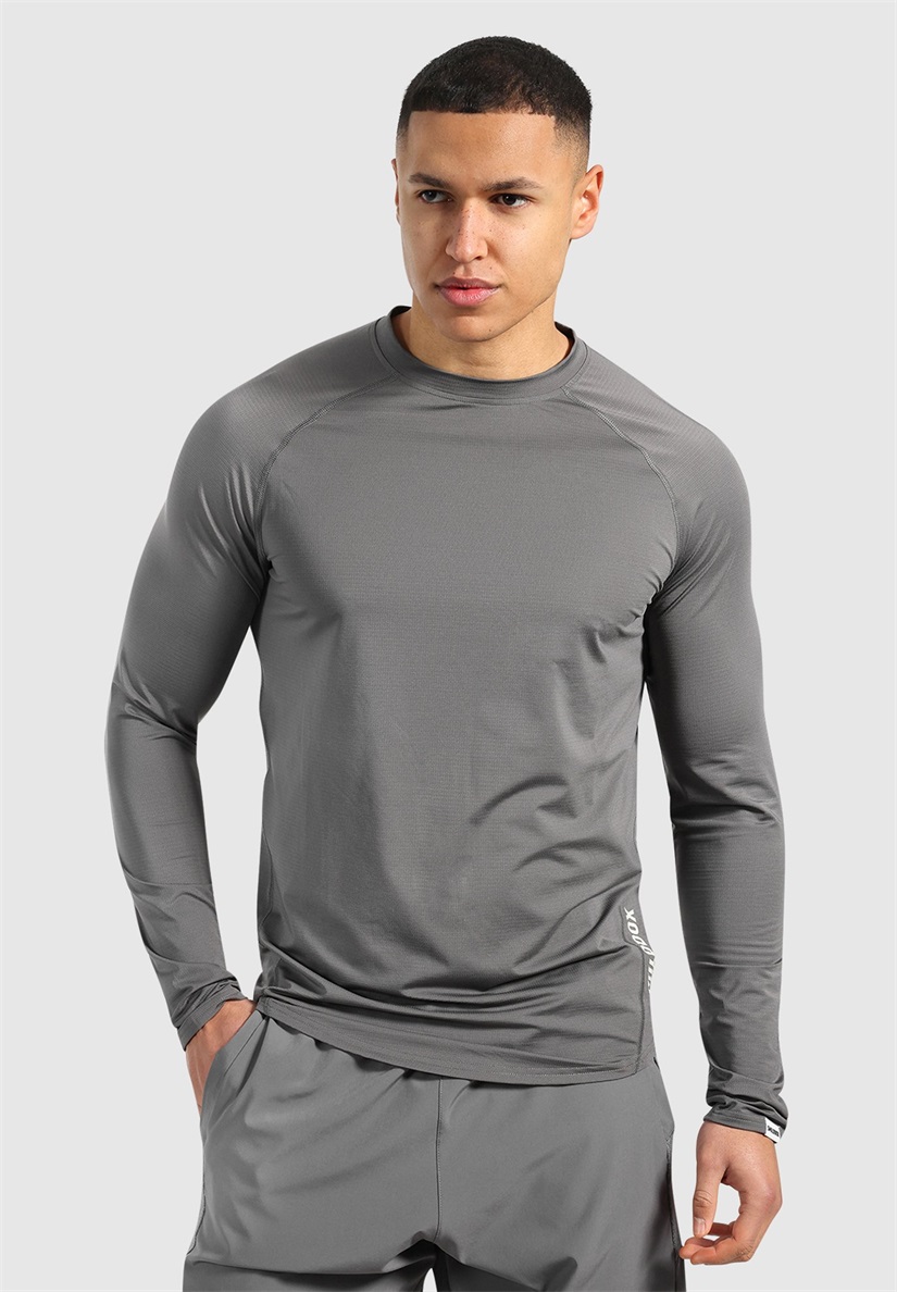 Smilodox POWERFIT SPORT PERFORMANCE - Langarmshirt - anthrazit
