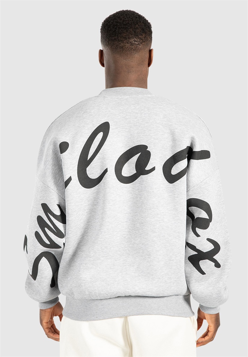 Smilodox UNISEX LIQUID BRAIL - Sweatshirt - grau melange/grau-meliert