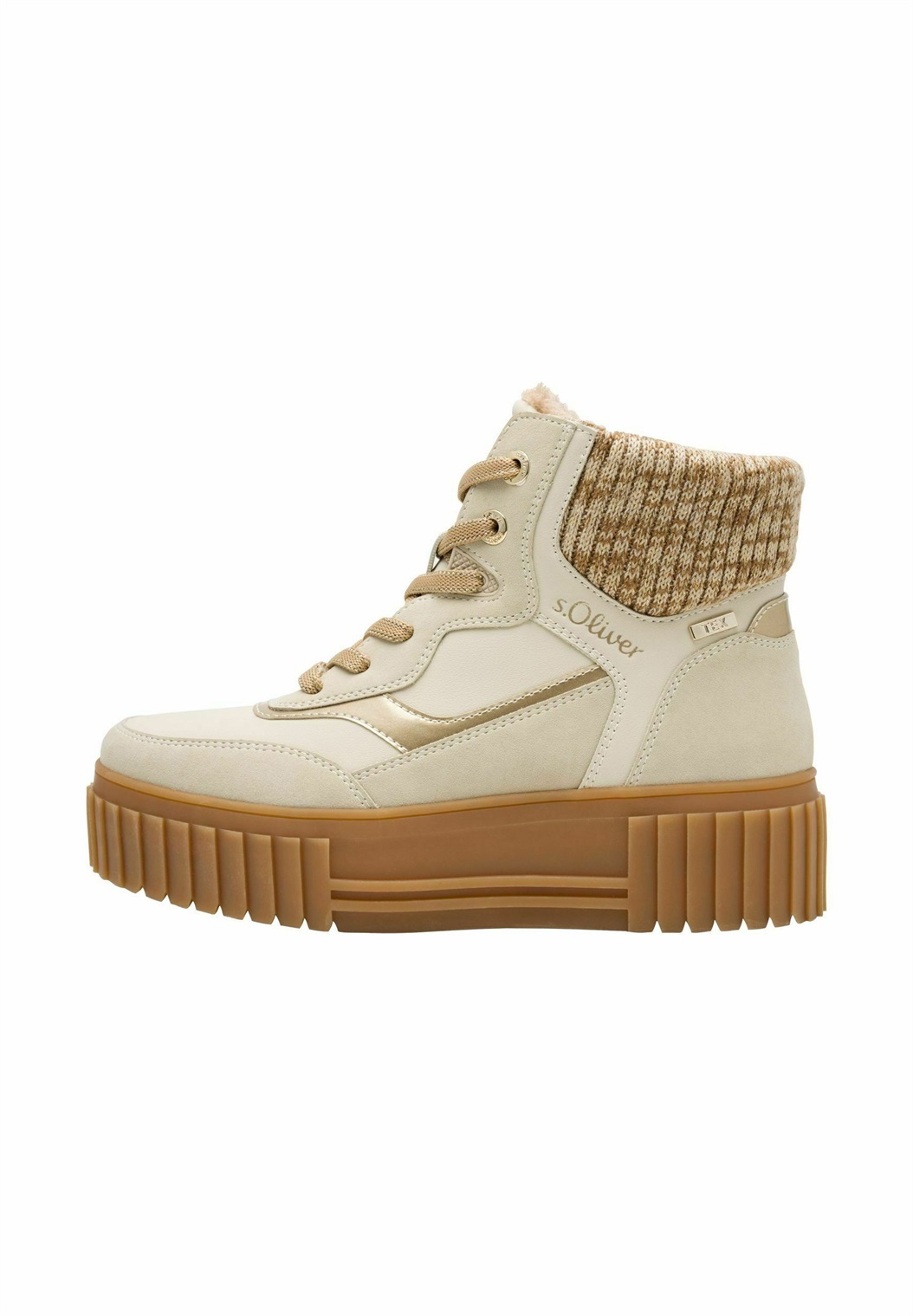 s.Oliver Snowboot/Winterstiefel - beige comb/beige