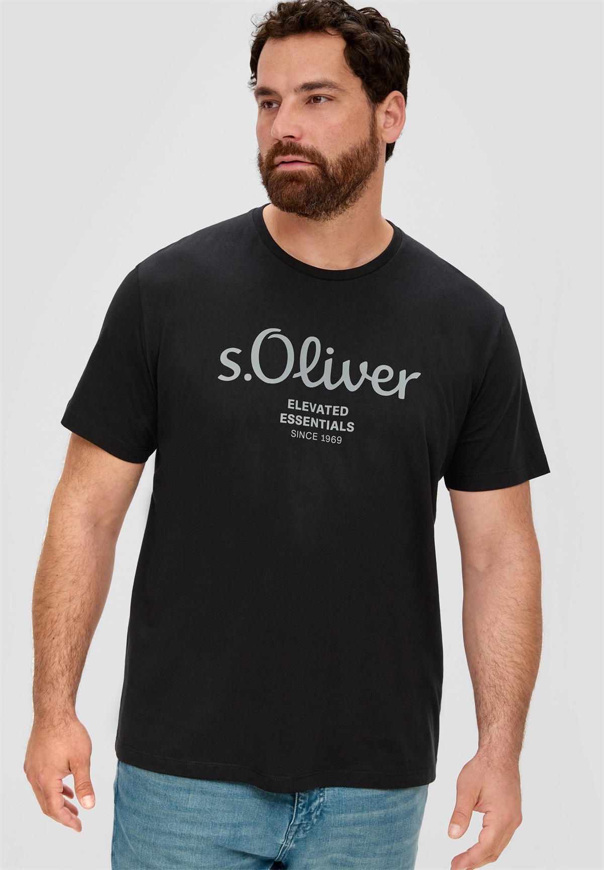 s.Oliver MET LOGO - T-Shirt print - schwarz