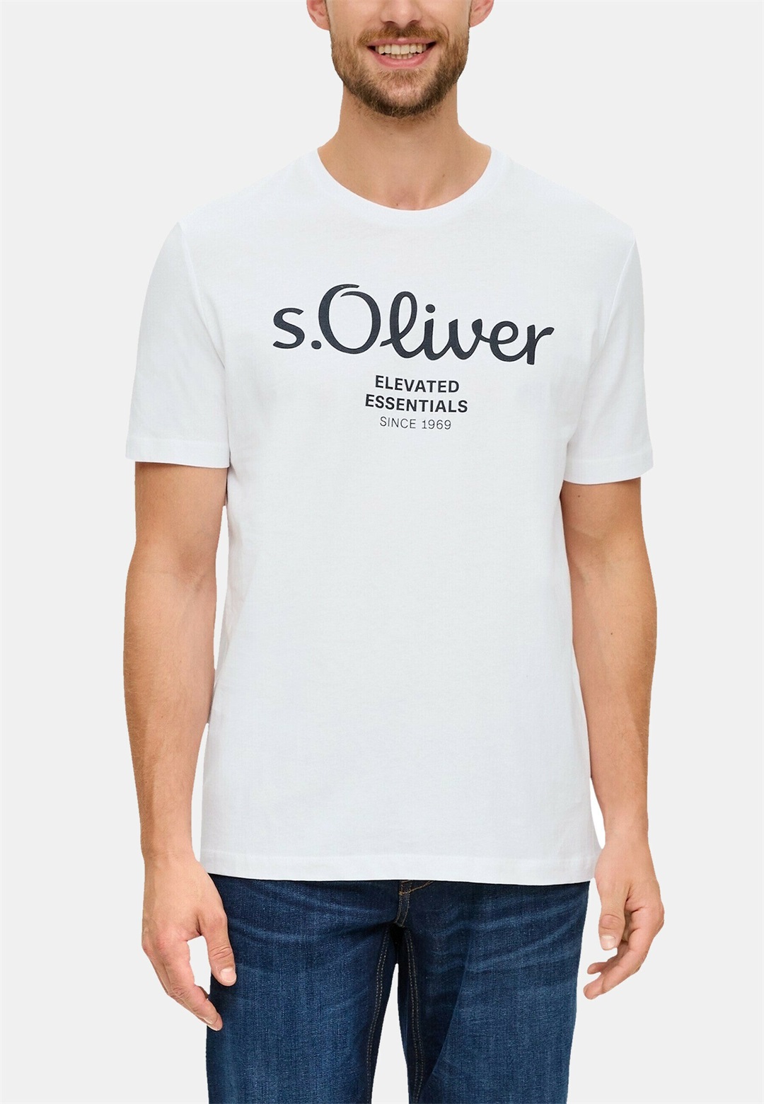 s.Oliver KURZARM - T-Shirt print - weiss/weiß