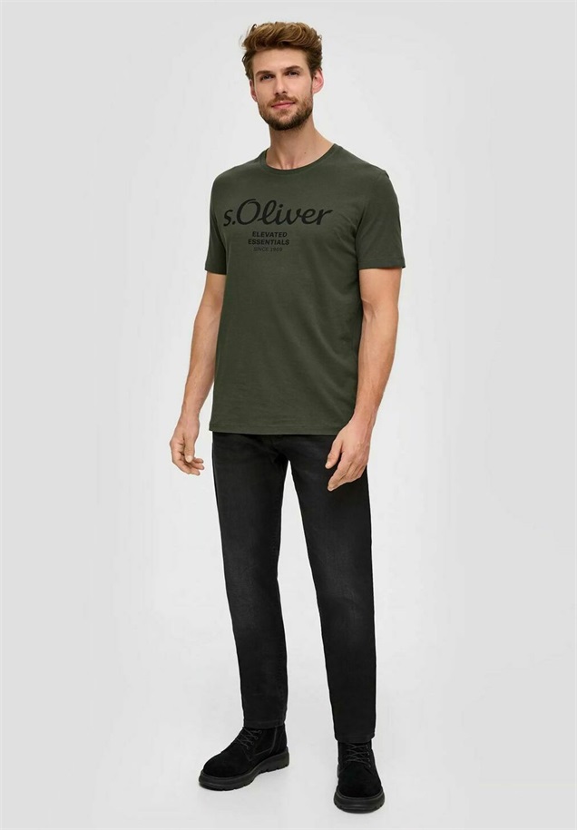 s.Oliver 2 PACK - T-Shirt print - olive/oliv
