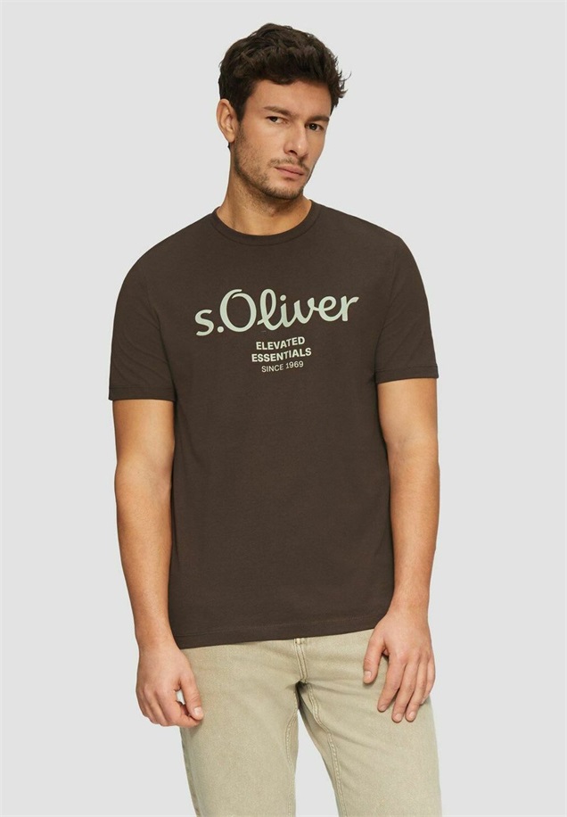 s.Oliver T-Shirt print - braun