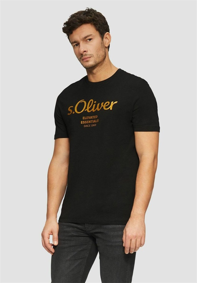 s.Oliver T-Shirt print - schwarz