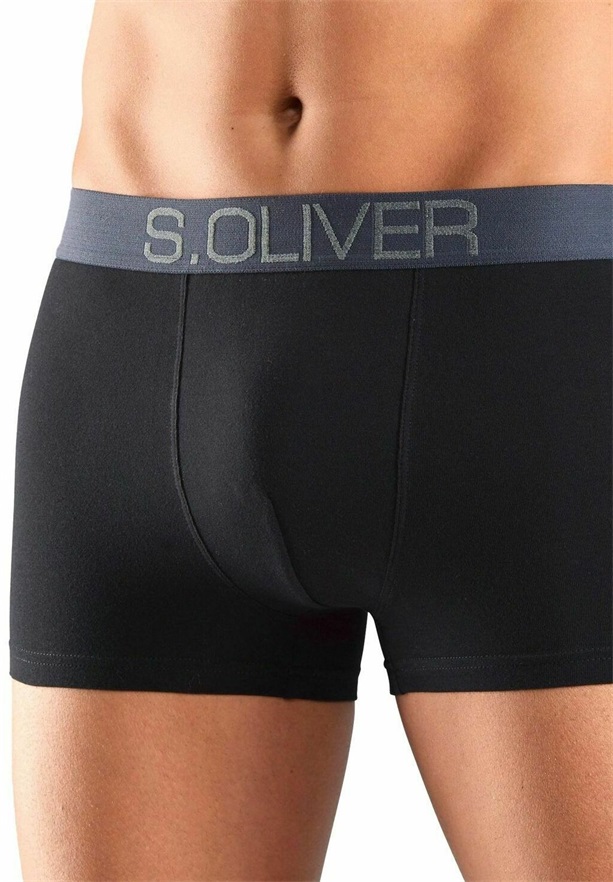 s.Oliver RETRO 4ER PACK BEQUEM - Panties - schwarz khaki schwarz bordeaux schwarz blau schwarz grau/schwarz