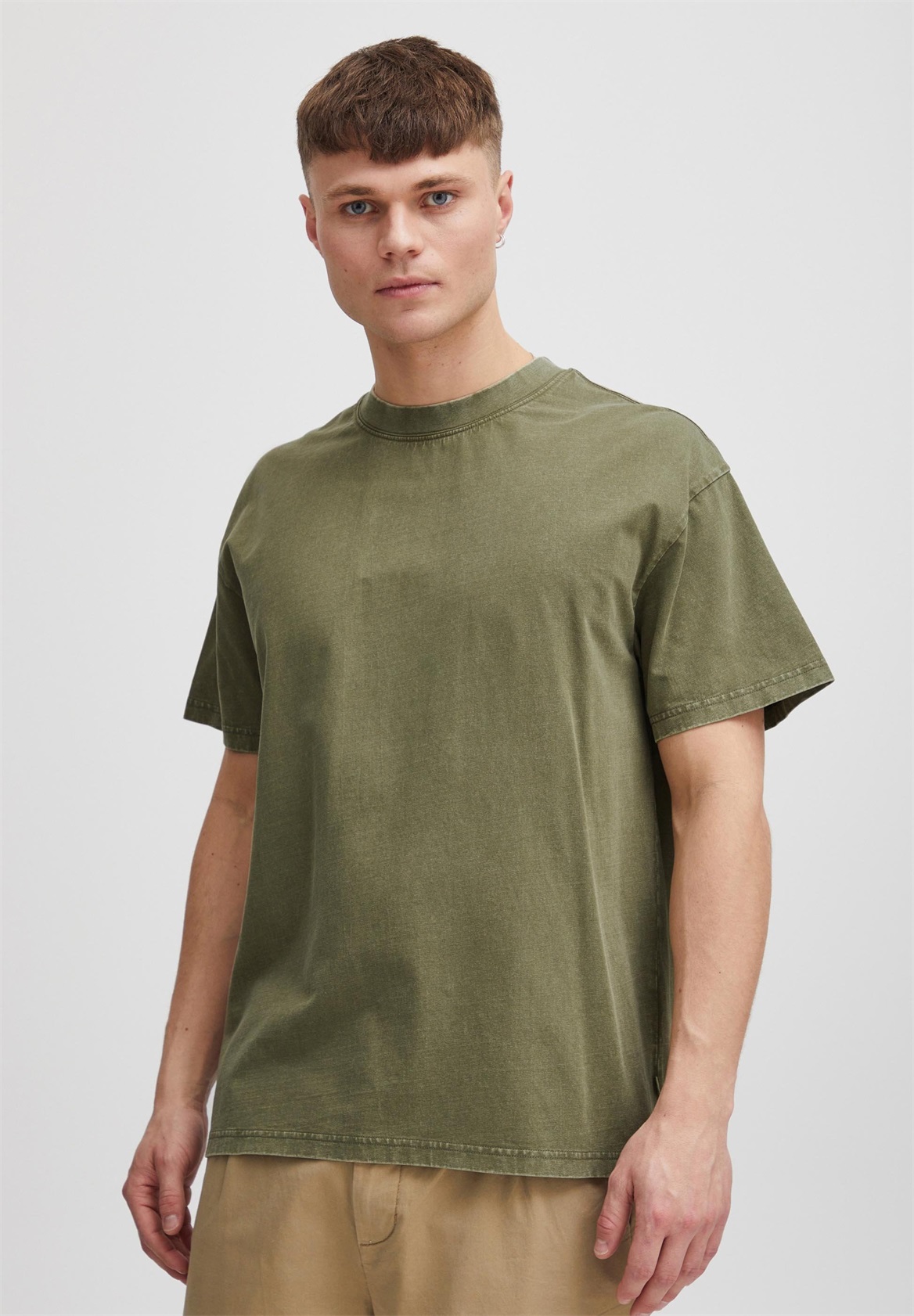 Solid SDGarlak - T-Shirt basic - dusty olive/tanne