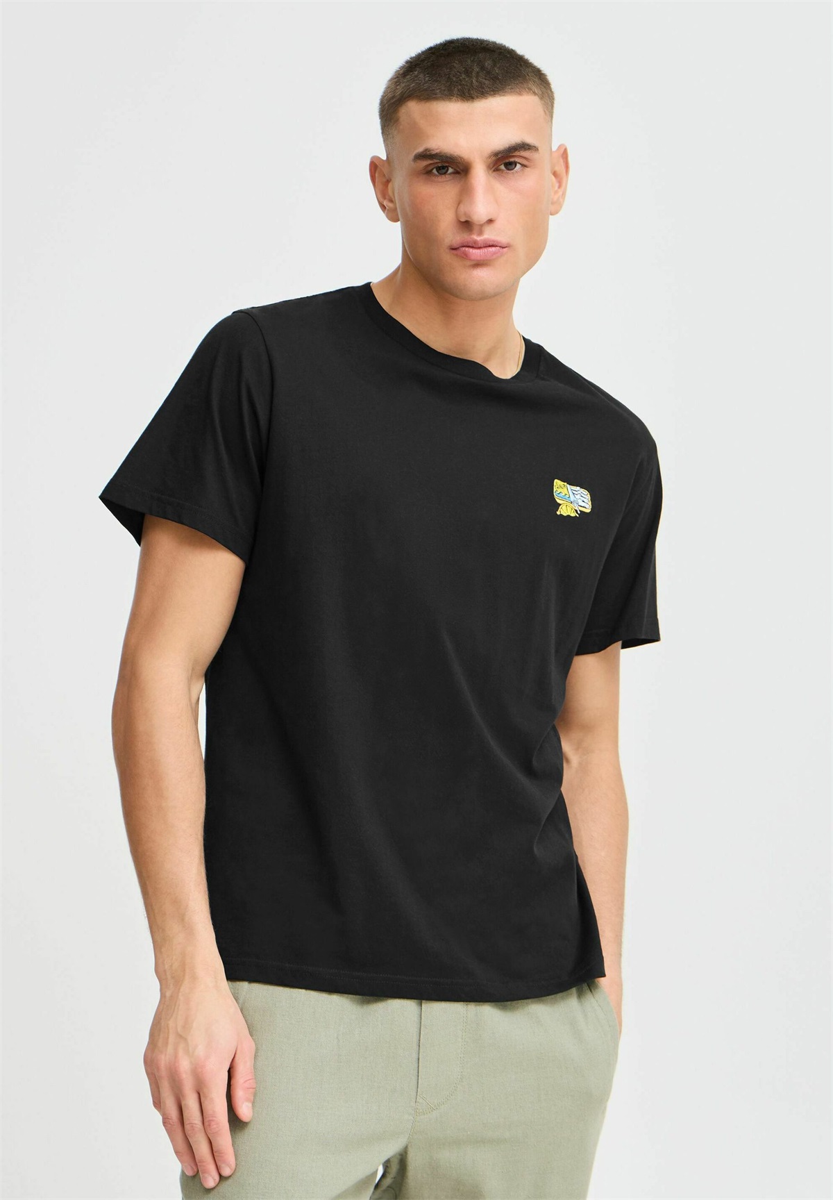 Solid SDOWENS - T-Shirt basic - true black/schwarz