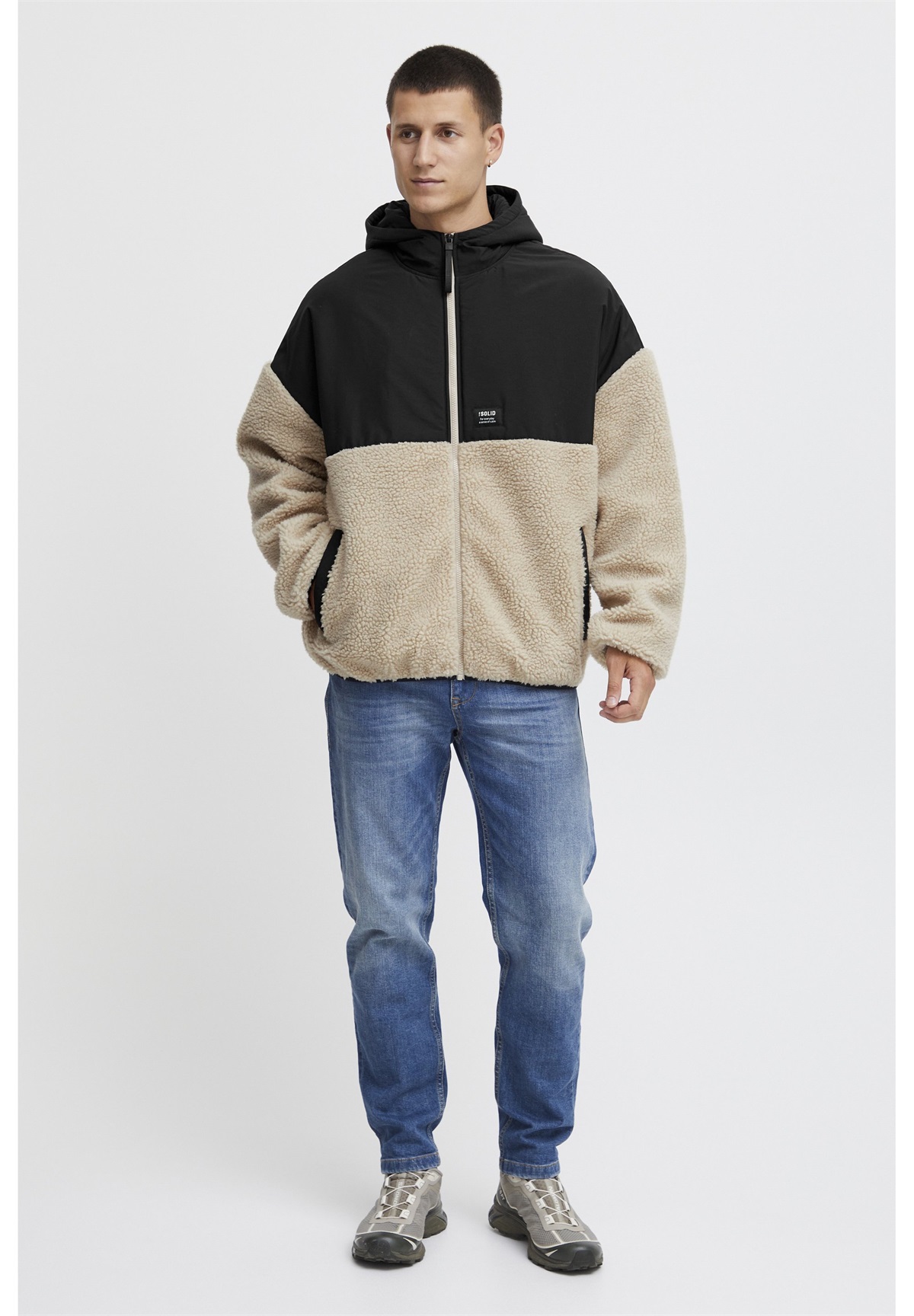 Solid SDMARK TEDDY - Fleecejacke - oatmeal/beige