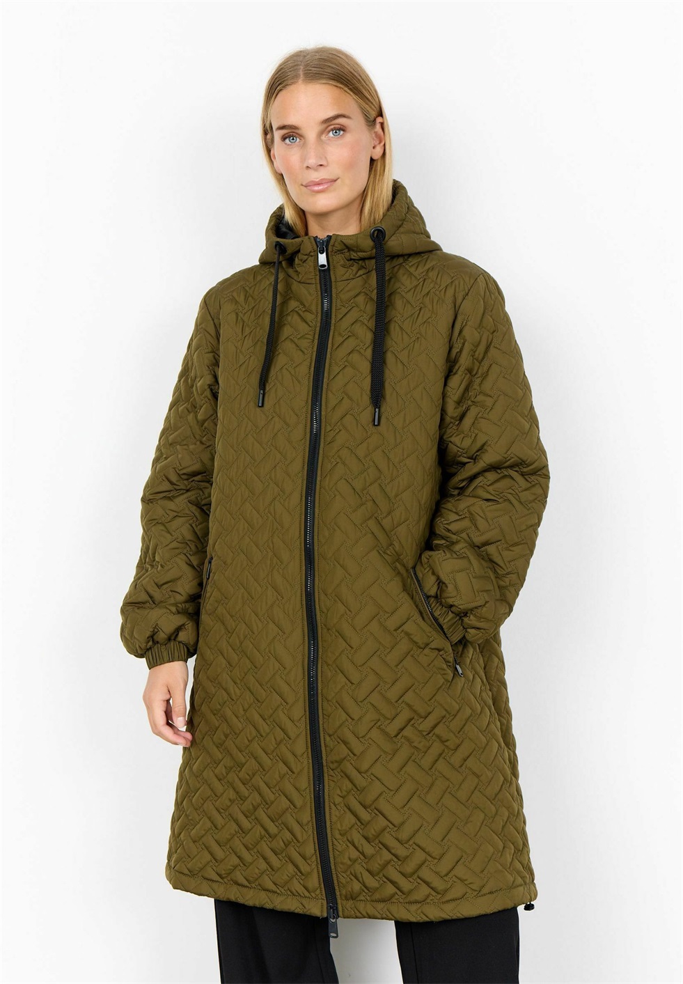 Soyaconcept FENYA - Wintermantel - dark olive/dunkelgrün