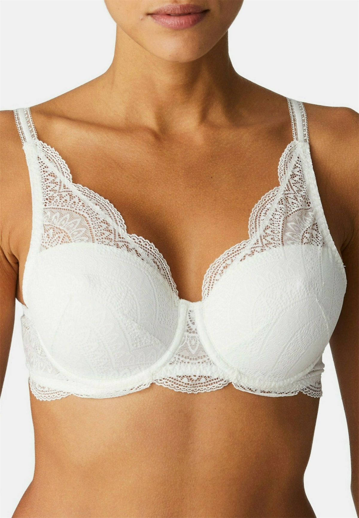 Simone Pérèle MIT SPACER CUPS KARMA - Triangel BH - naturel/weiß