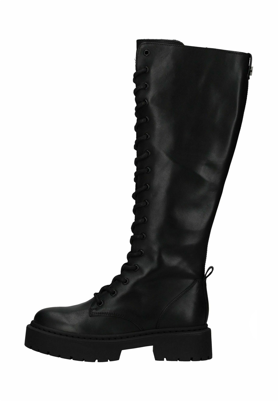 Steve Madden Schnürstiefel - black leather/schwarz