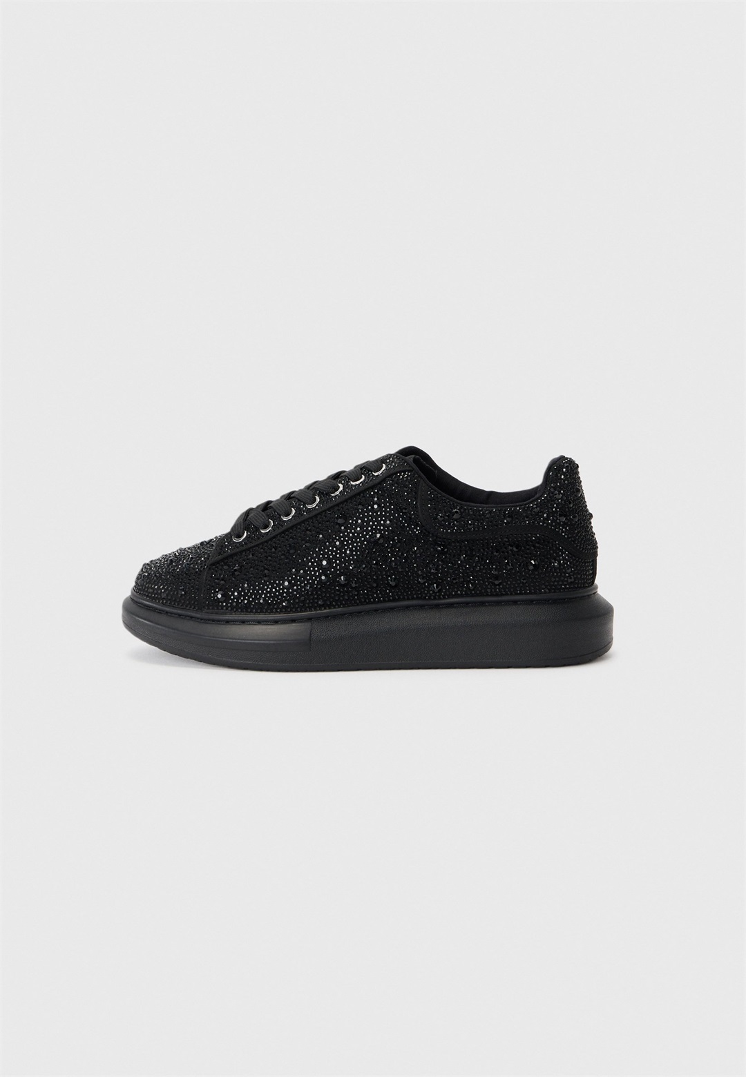 Steve Madden ICEBOX - Sneaker low - black/silver-coloured/schwarz