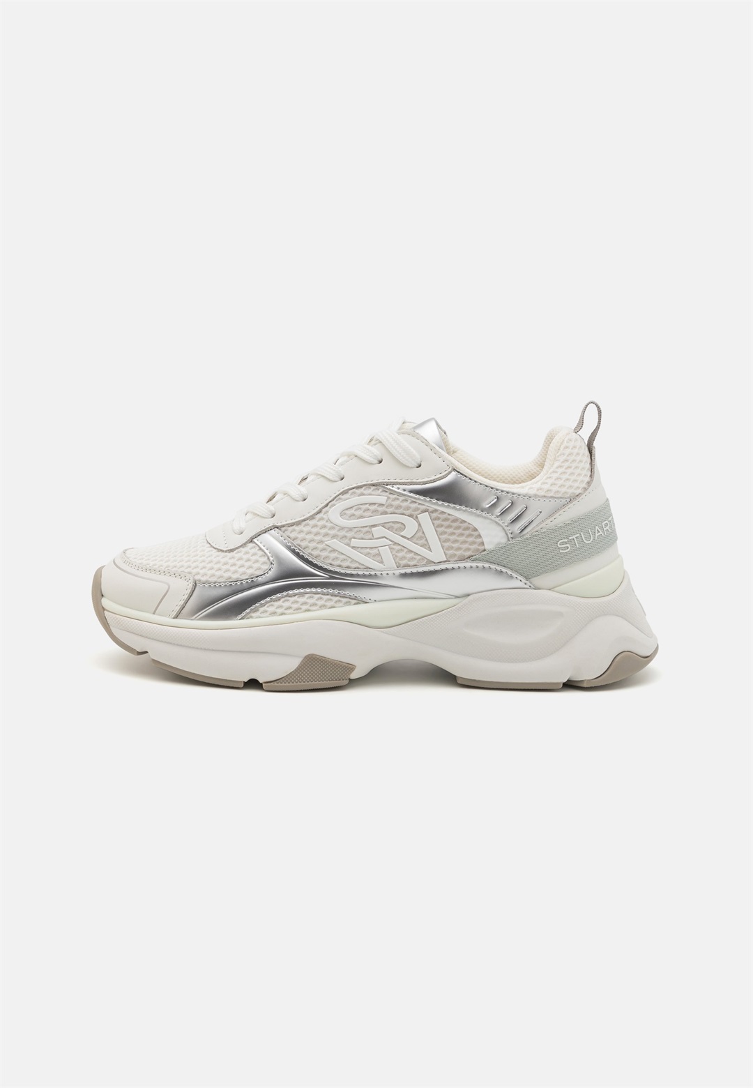 Stuart Weitzman TRAINER - Sneaker low - whte/cool grey/multi-coloured/hellgrau