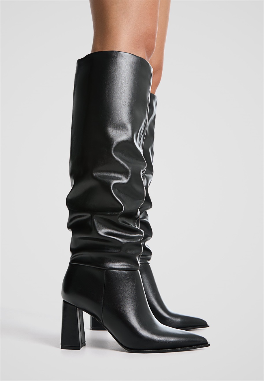 Stradivarius SLOUCHY - High Heel Stiefel - black/schwarz