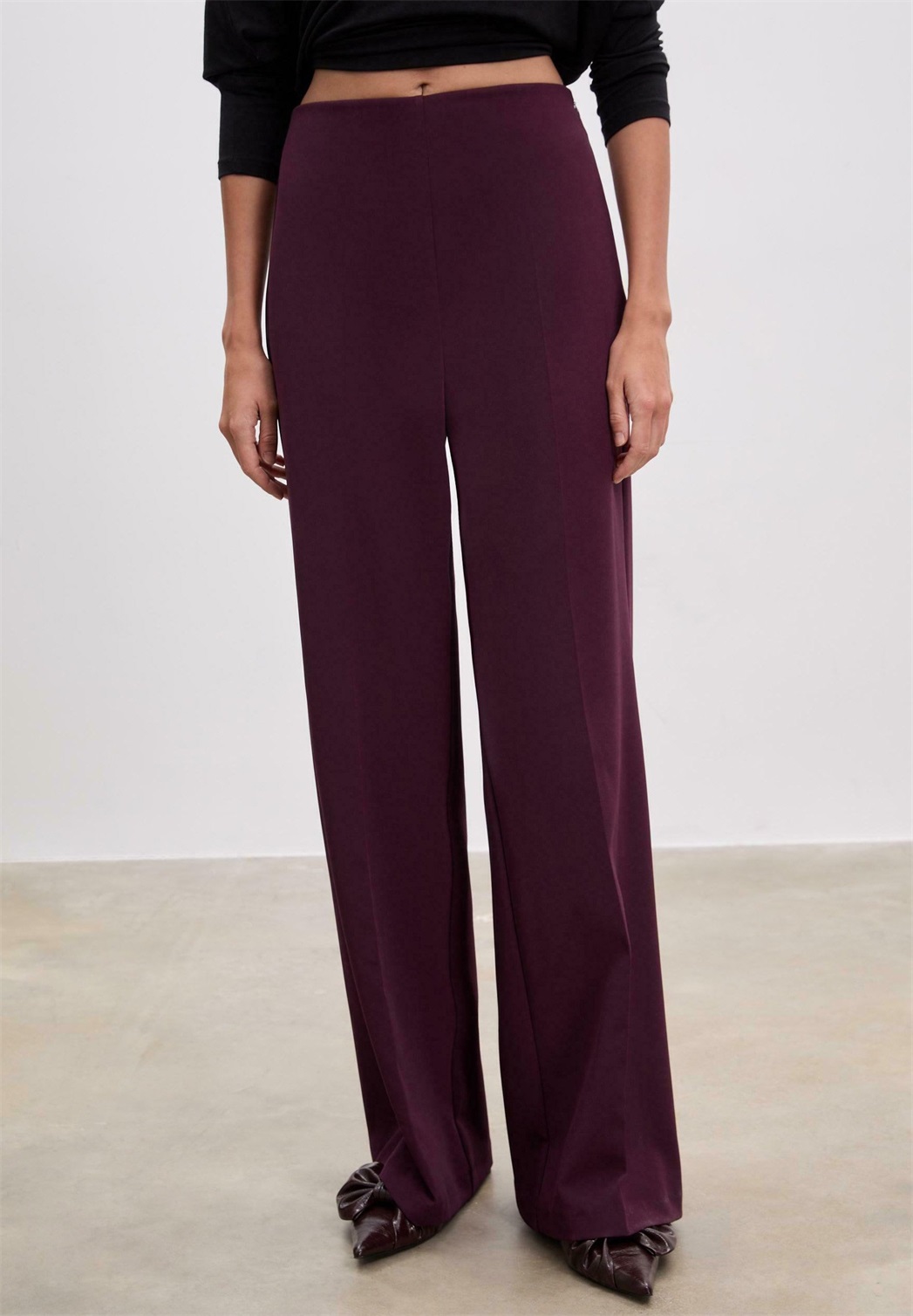 Stradivarius SMART - Stoffhose - mottled dark purple/dunkellila-meliert