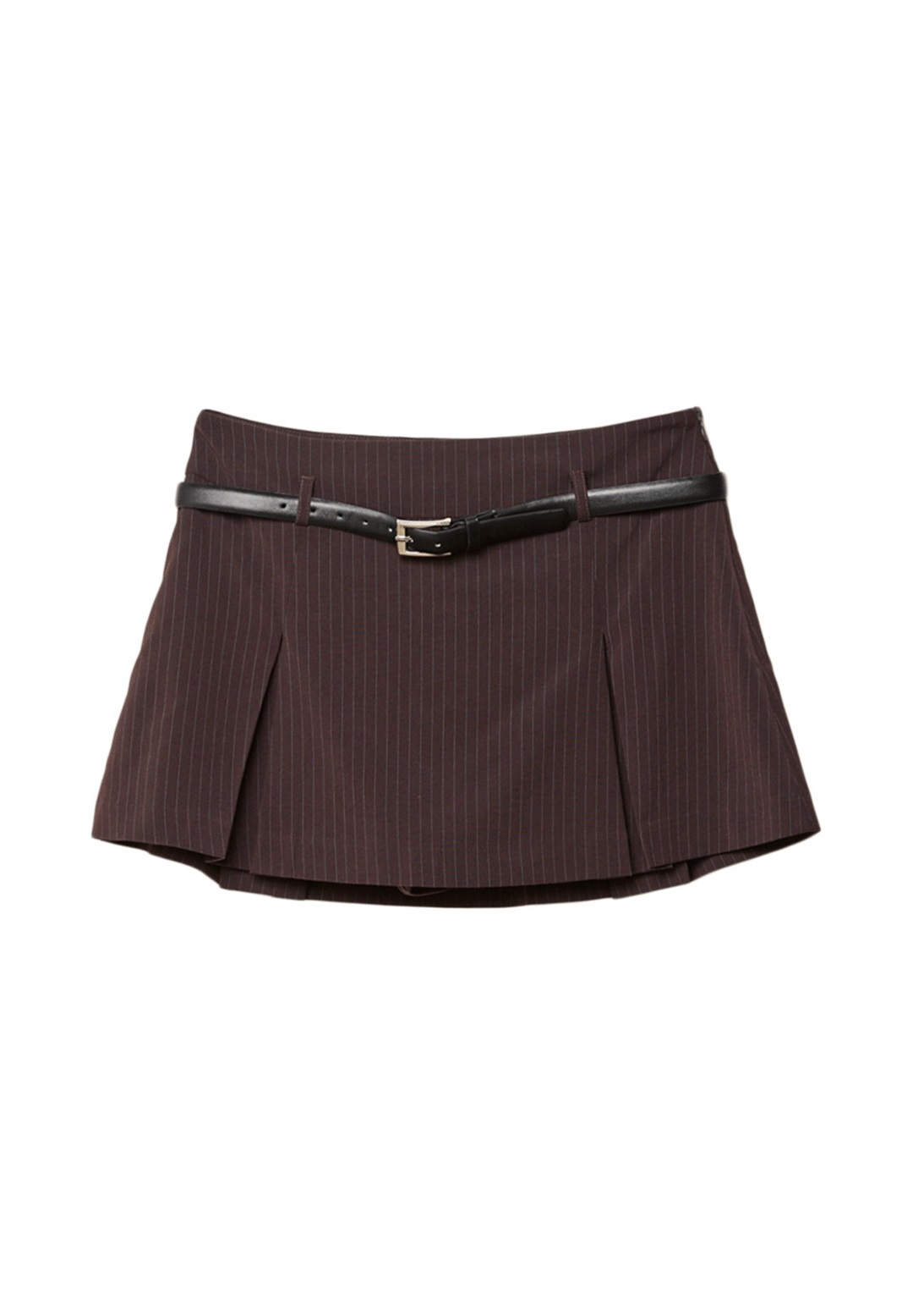 Stradivarius SMART STRIPED - A-Linien-Rock - dark purple/dunkellila