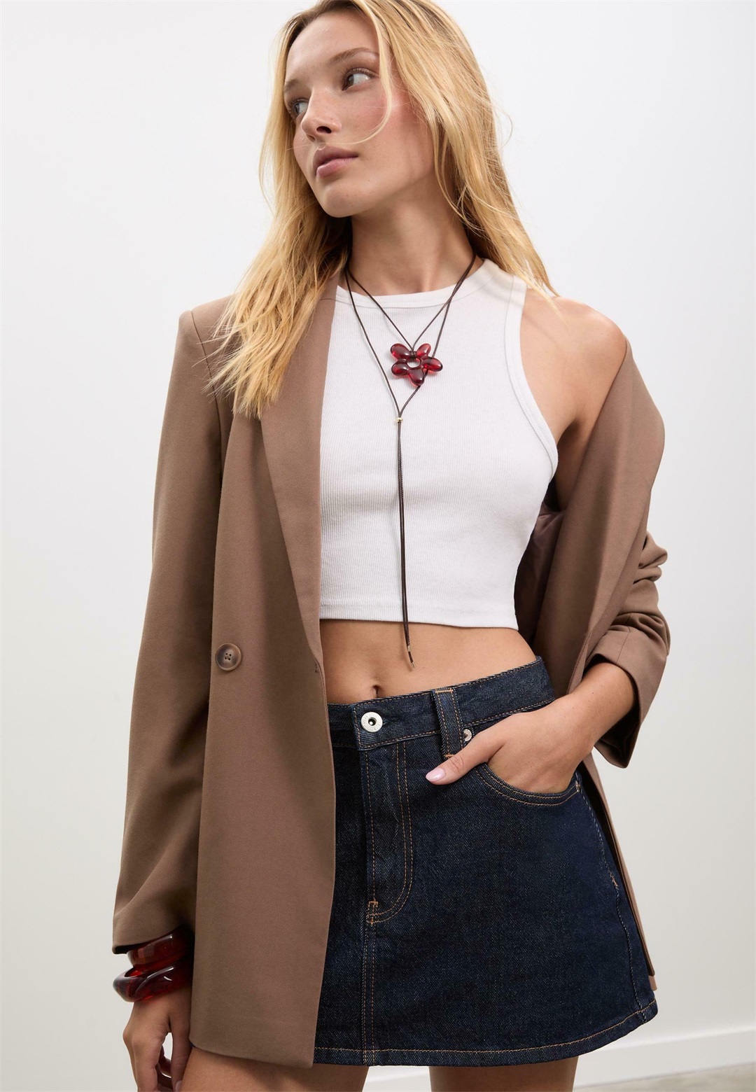 Stradivarius Blazer - camel