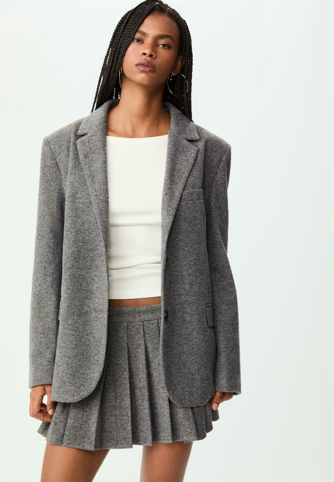 Stradivarius Blazer - dark grey/dunkelgrau
