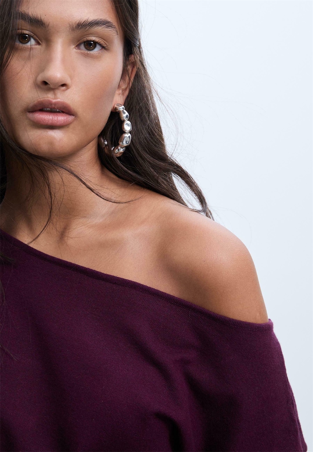 Stradivarius Strickpullover - dark red/dunkelrot