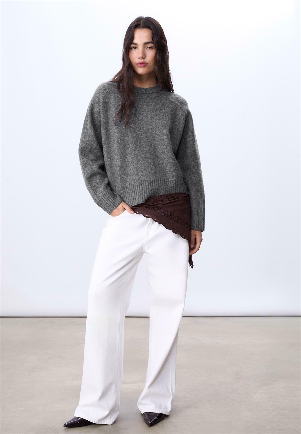 Stradivarius SOFT - Strickpullover - dark grey/dunkelgrau