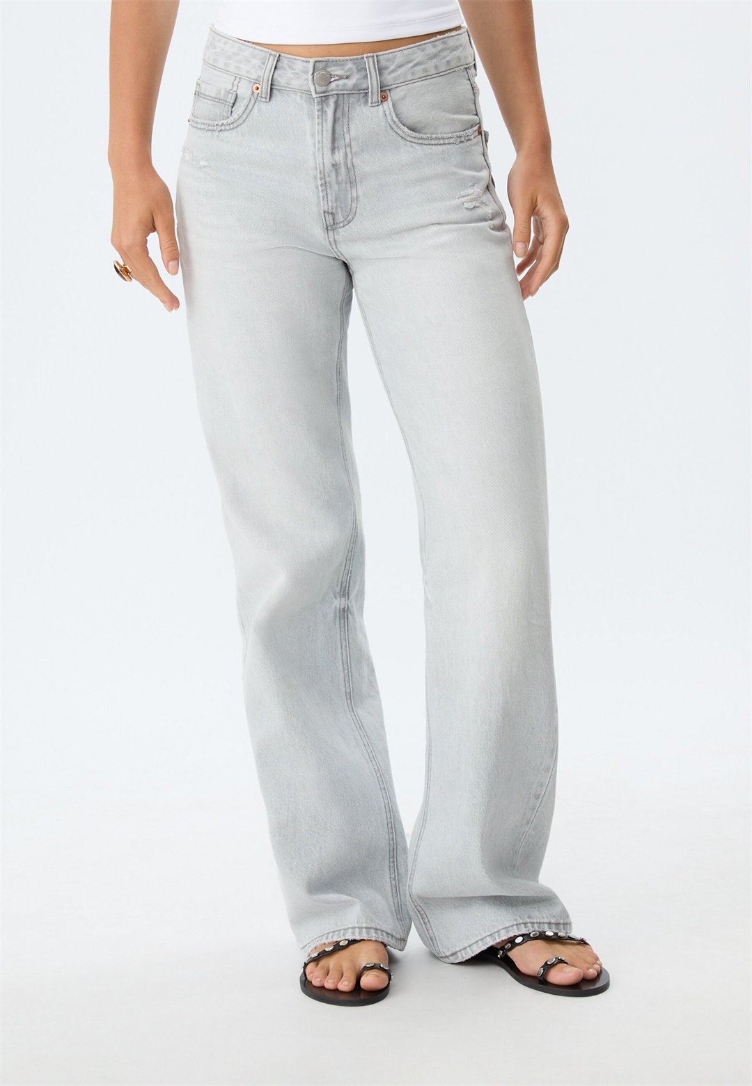 Stradivarius D92 - Jeans Relaxed Fit - dark grey/dunkelgrau