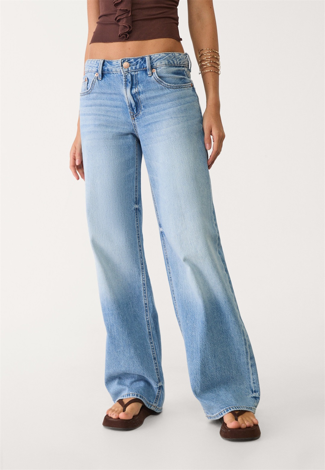 Stradivarius D91 - Jeans Straight Leg - light blue/hellblau