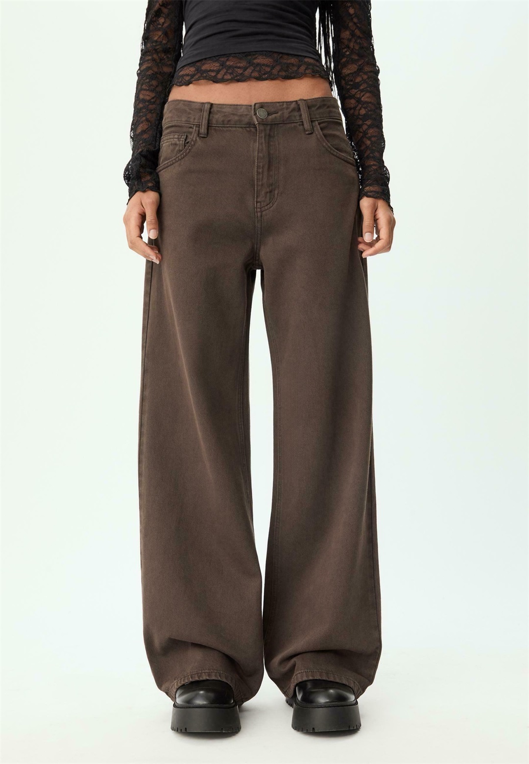 Stradivarius Wide Leg - brown/braun