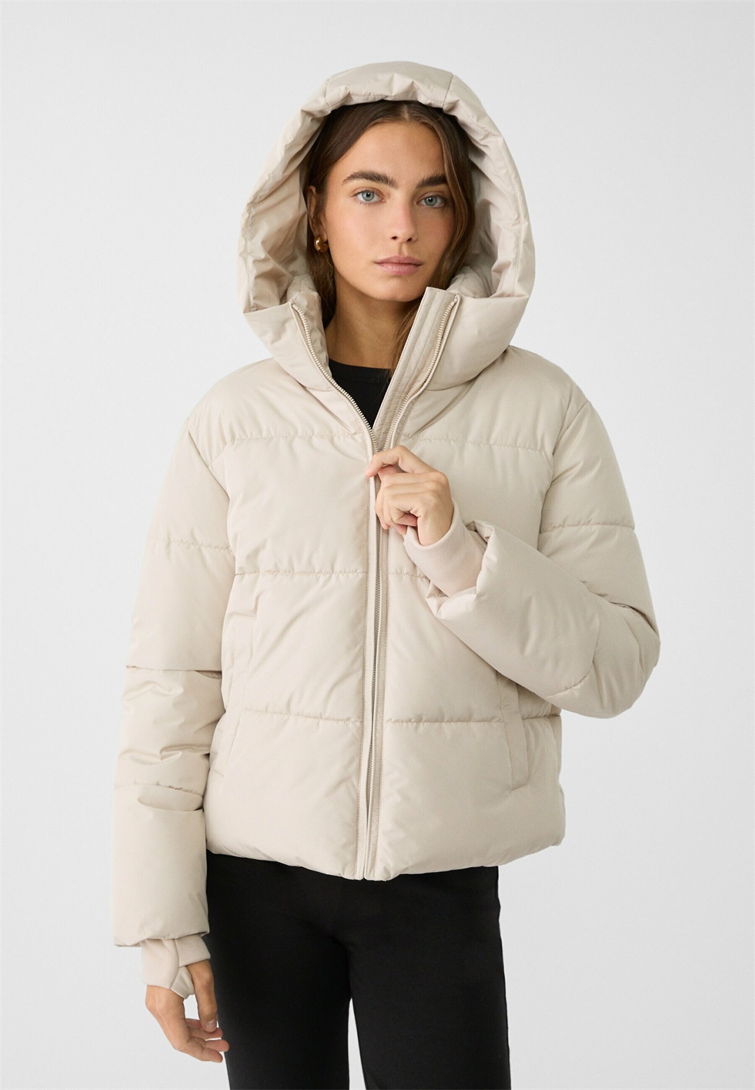 Stradivarius PUFFER - Winterjacke - beige