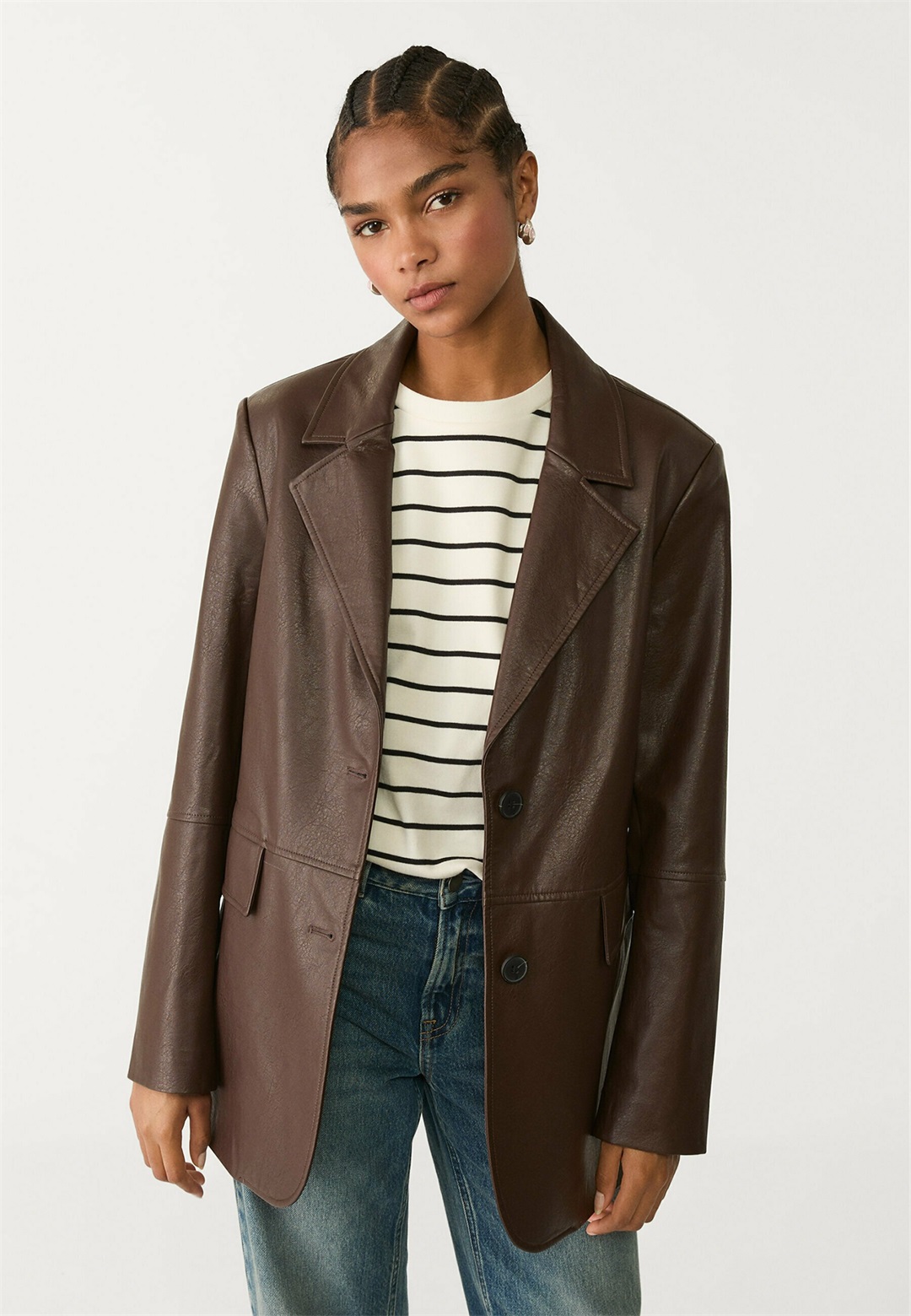 Stradivarius Kurzmantel - brown/braun