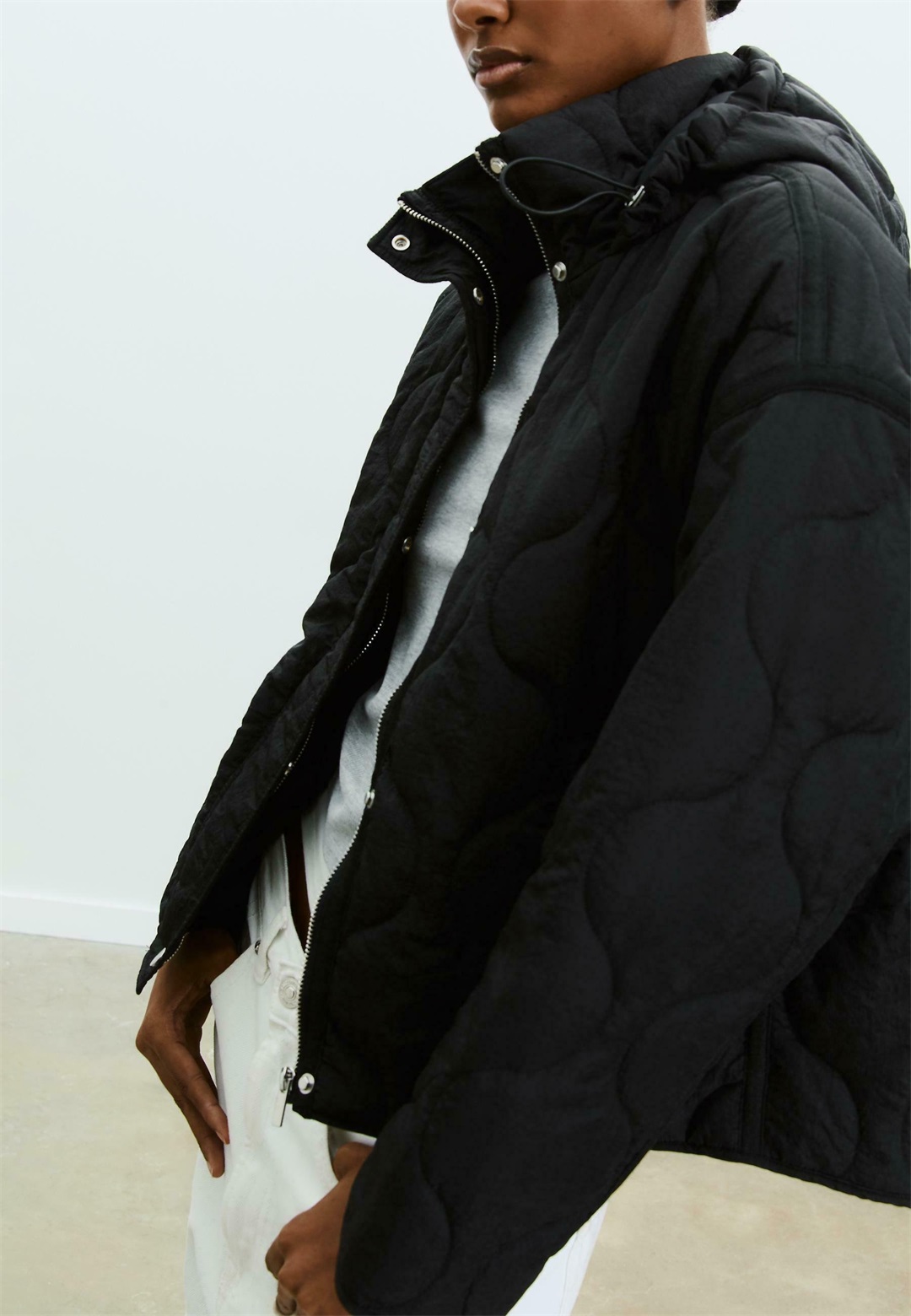 Stradivarius PUFFER - Winterjacke - black/schwarz