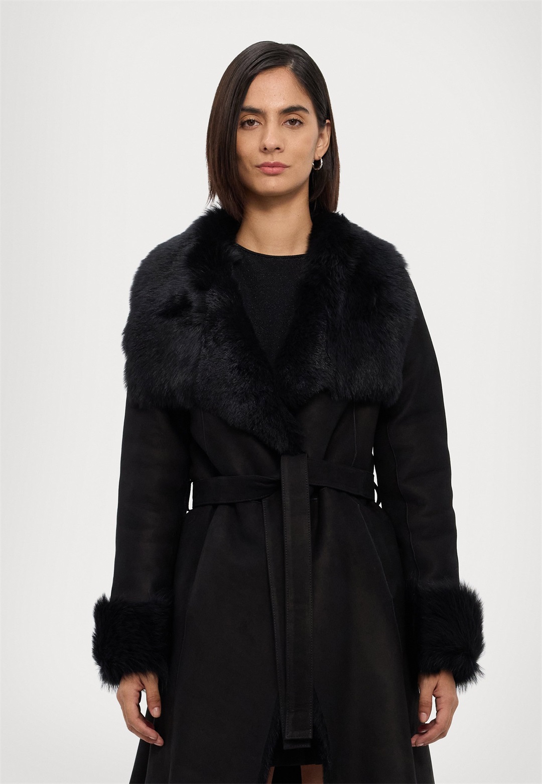 STUDIO ID FLO - Klassischer Mantel - black/schwarz