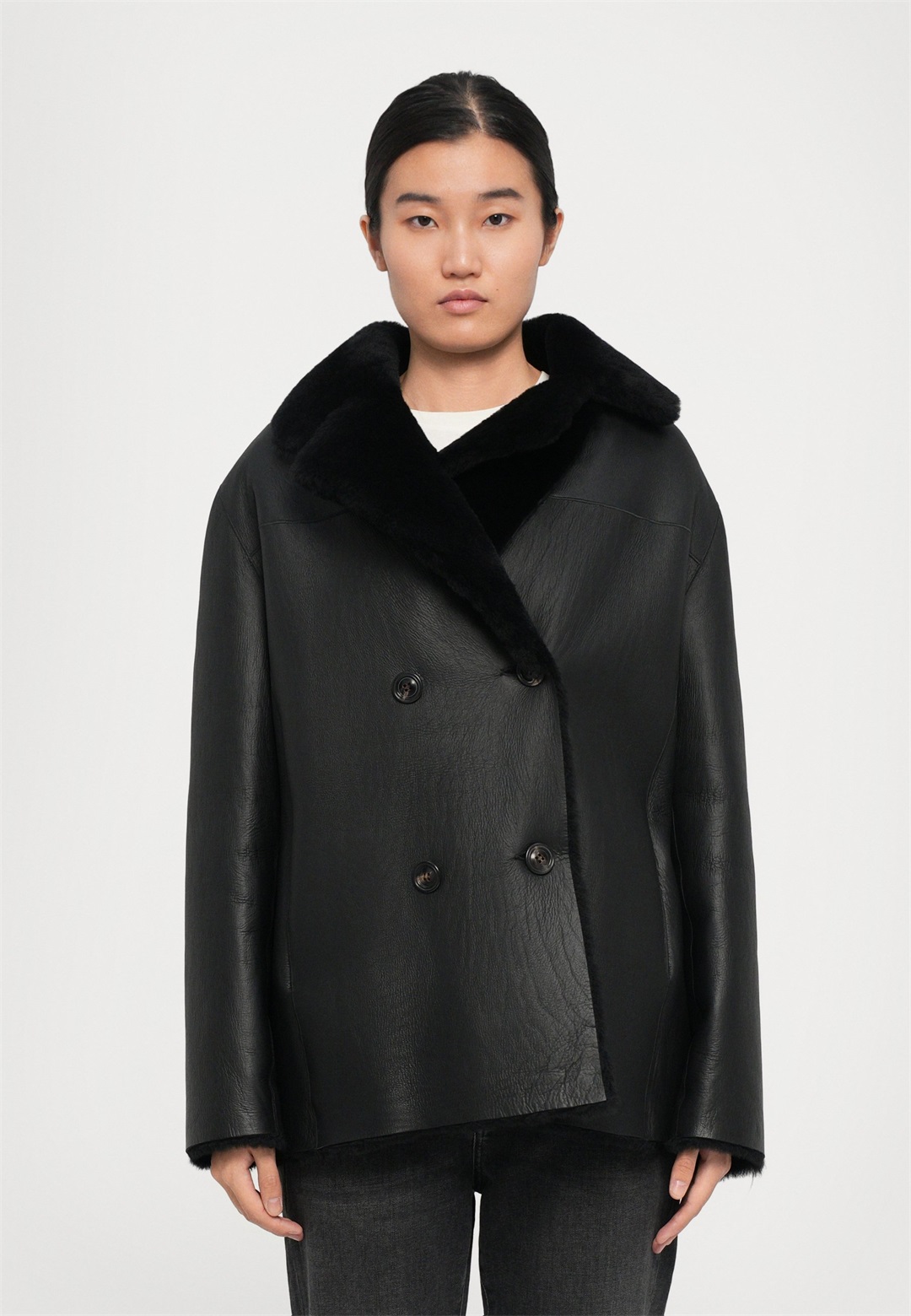 STUDIO ID REVERSIBLE SHORT - Kurzmantel - black/schwarz