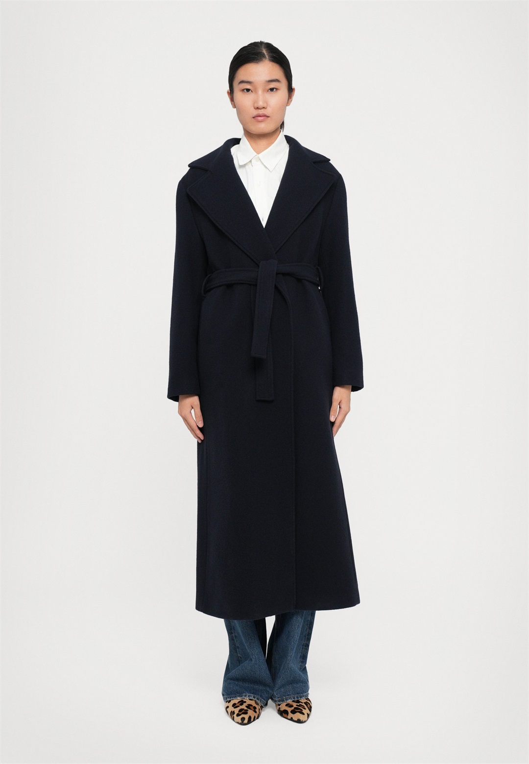 STUDIO ID BELTED COAT - Klassischer Mantel - navy blue/dunkelblau