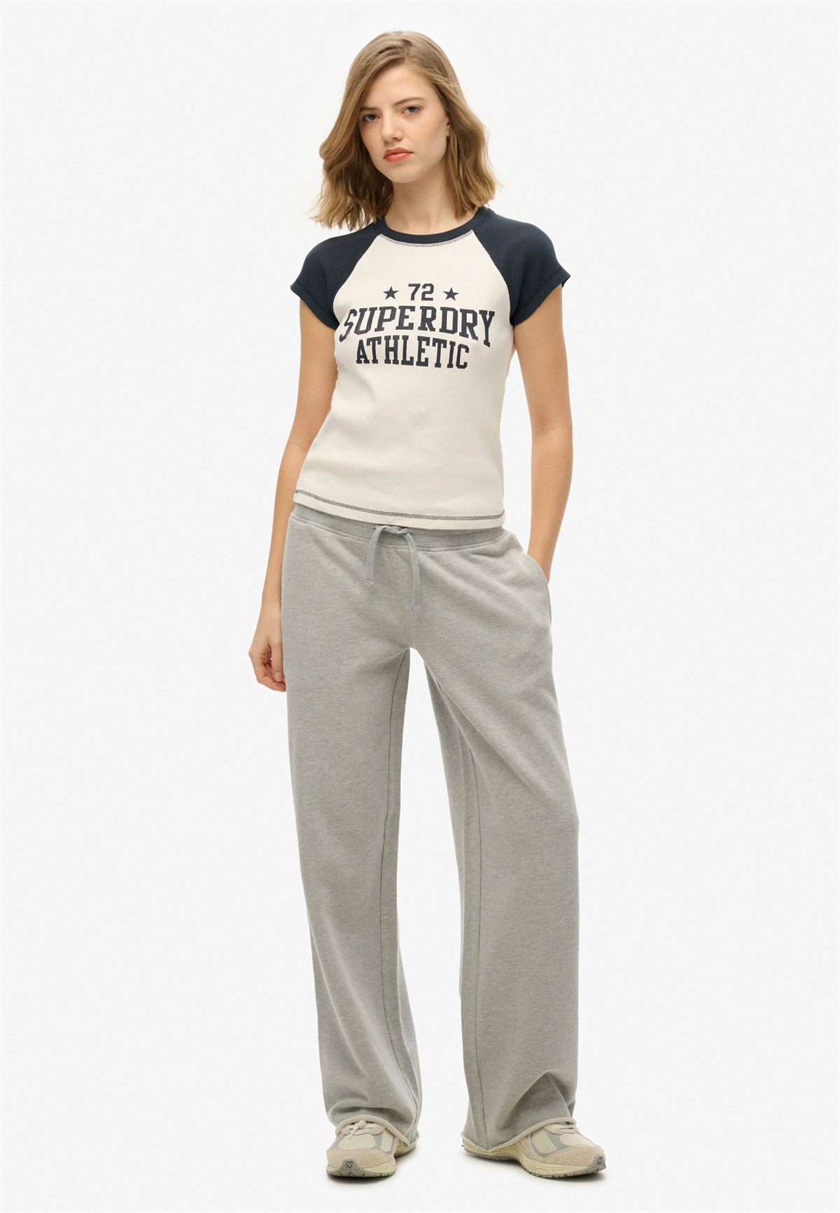 Superdry & Co STUDIOS JOGGERS - Jogginghose - grey marl/dunkelgrau