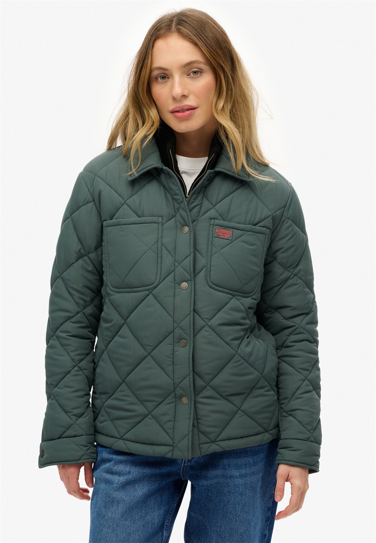 Superdry & Co QUILTED CHORE - Winterjacke - thyme green/grün