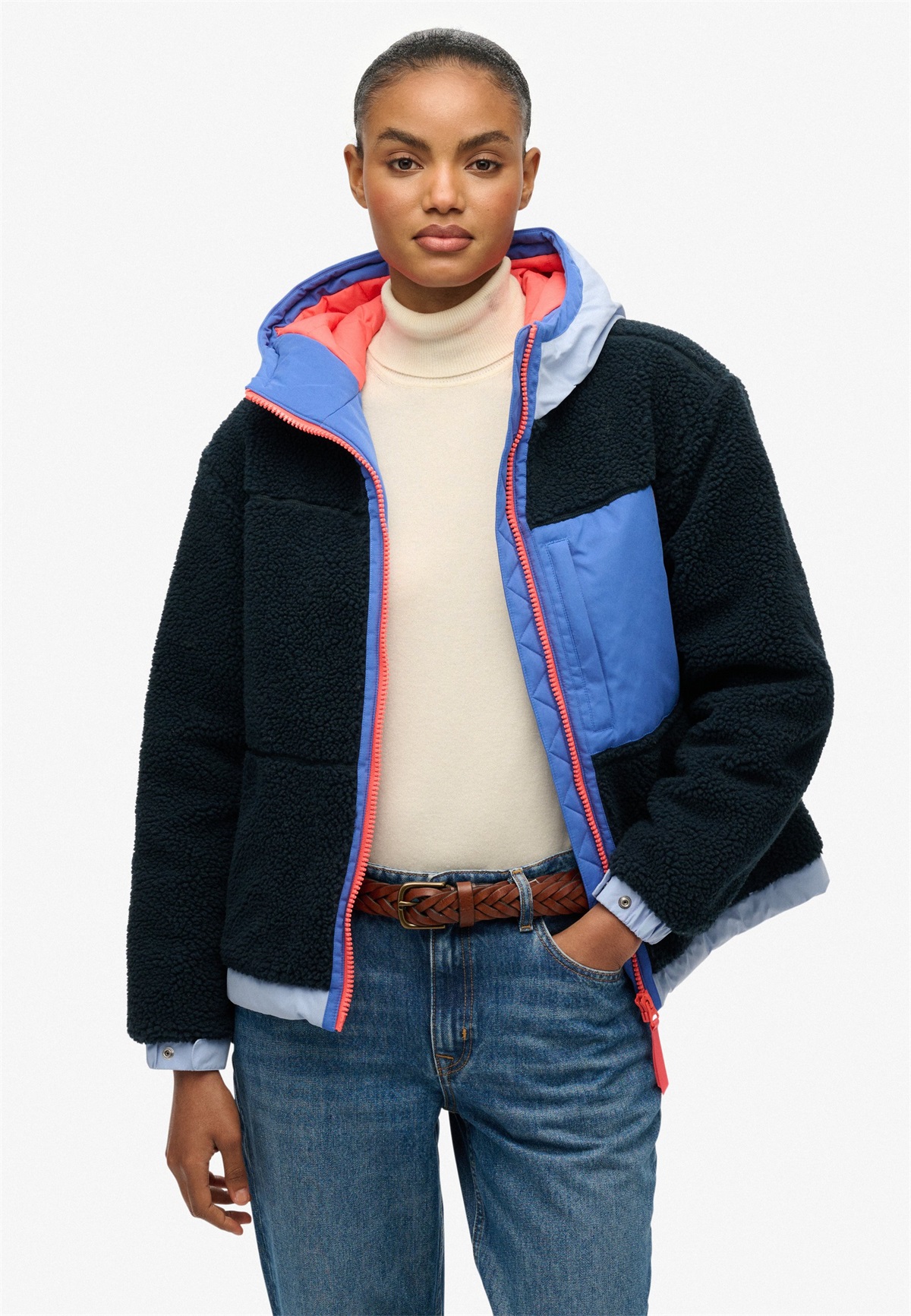 Superdry & Co Fleecejacke - blueberry navy/blau