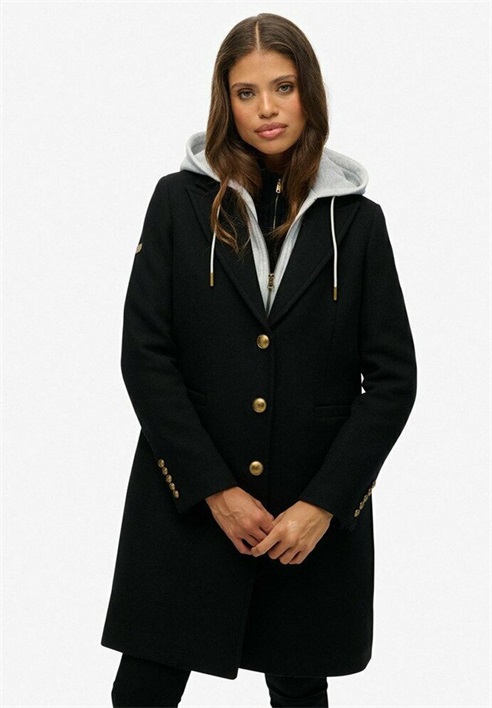 Superdry & Co 2 IN 1 - Klassischer Mantel - black/schwarz
