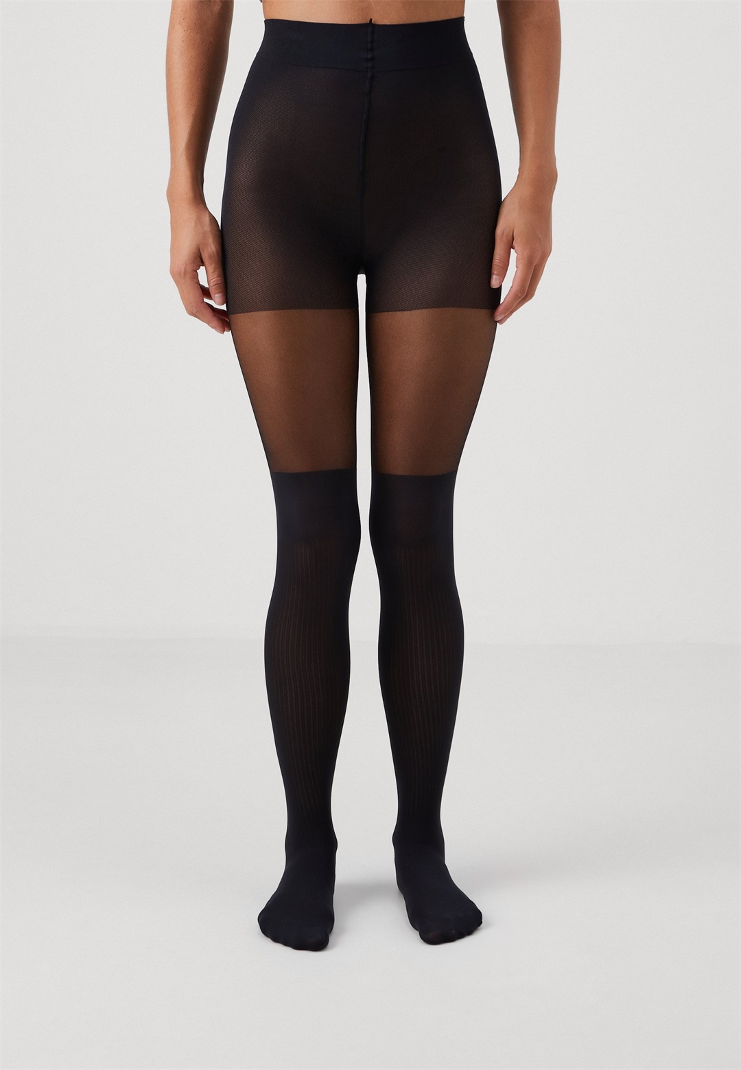 Swedish Stockings DAGMAR OVER KNEE TIGHTS 80 DENIER WITH 20 DENIER TOP TIGHTS - Strumpfhose - black/schwarz