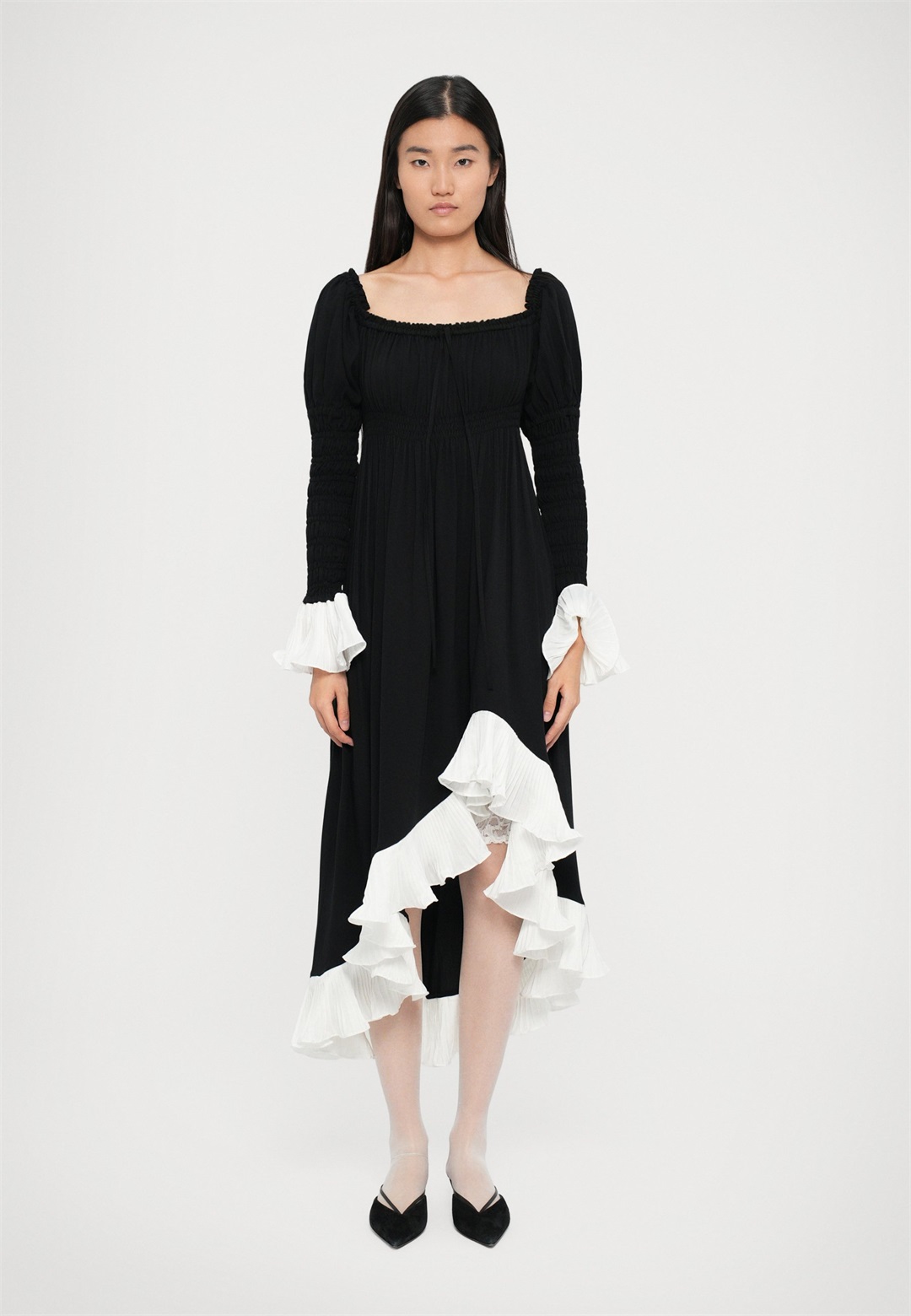 Sleeper JULIETTE SHIRRED ASYMMETRIC DRESS - Ballkleid - black/schwarz