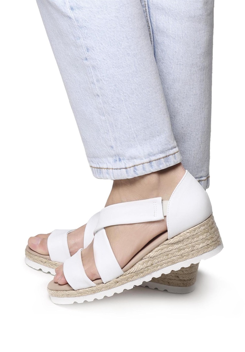 Toni Pons INDRA-P - Keilsandalette - blanc/weiß