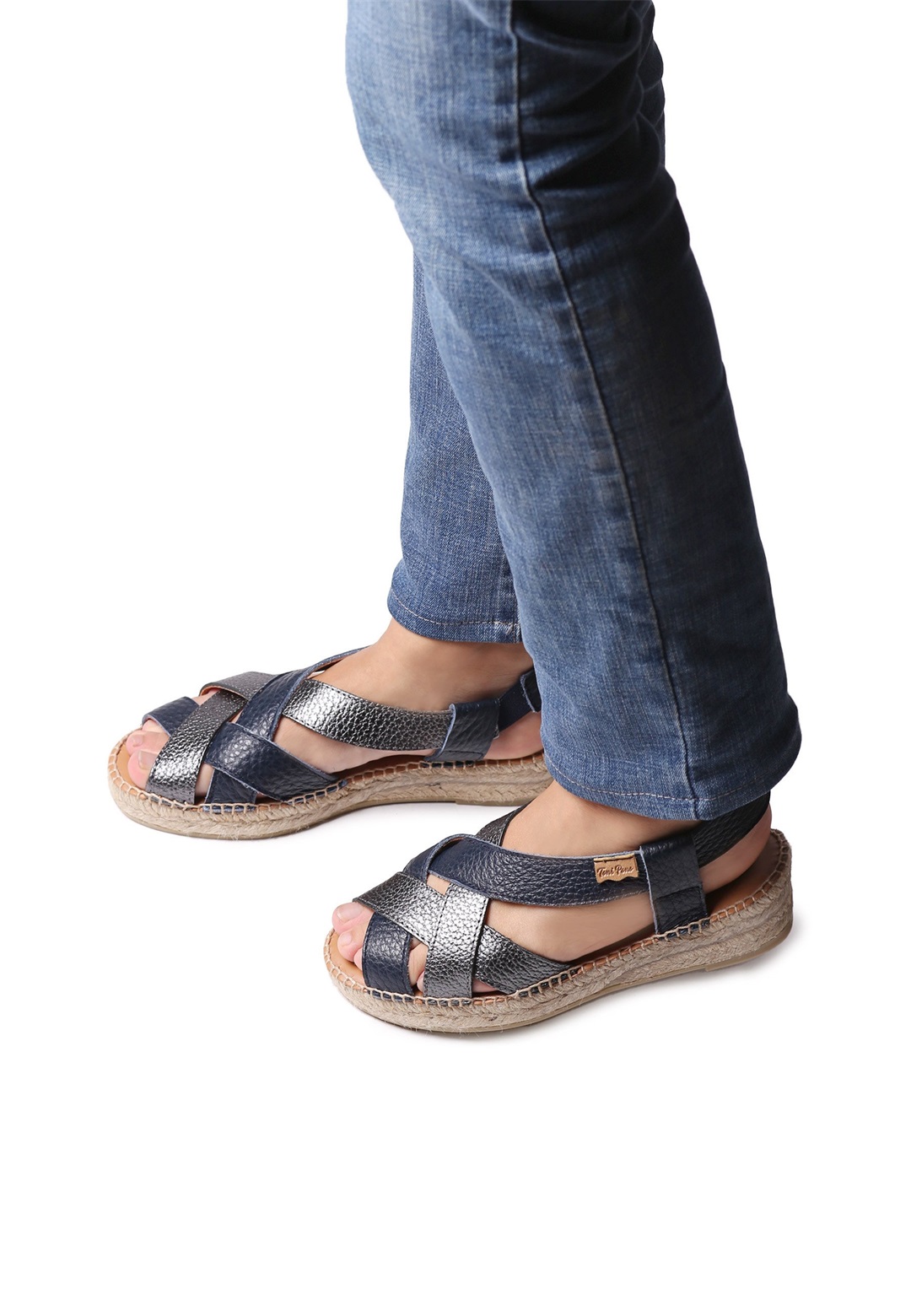 Toni Pons ELIA - Riemensandalette - plom mari/dunkelblau