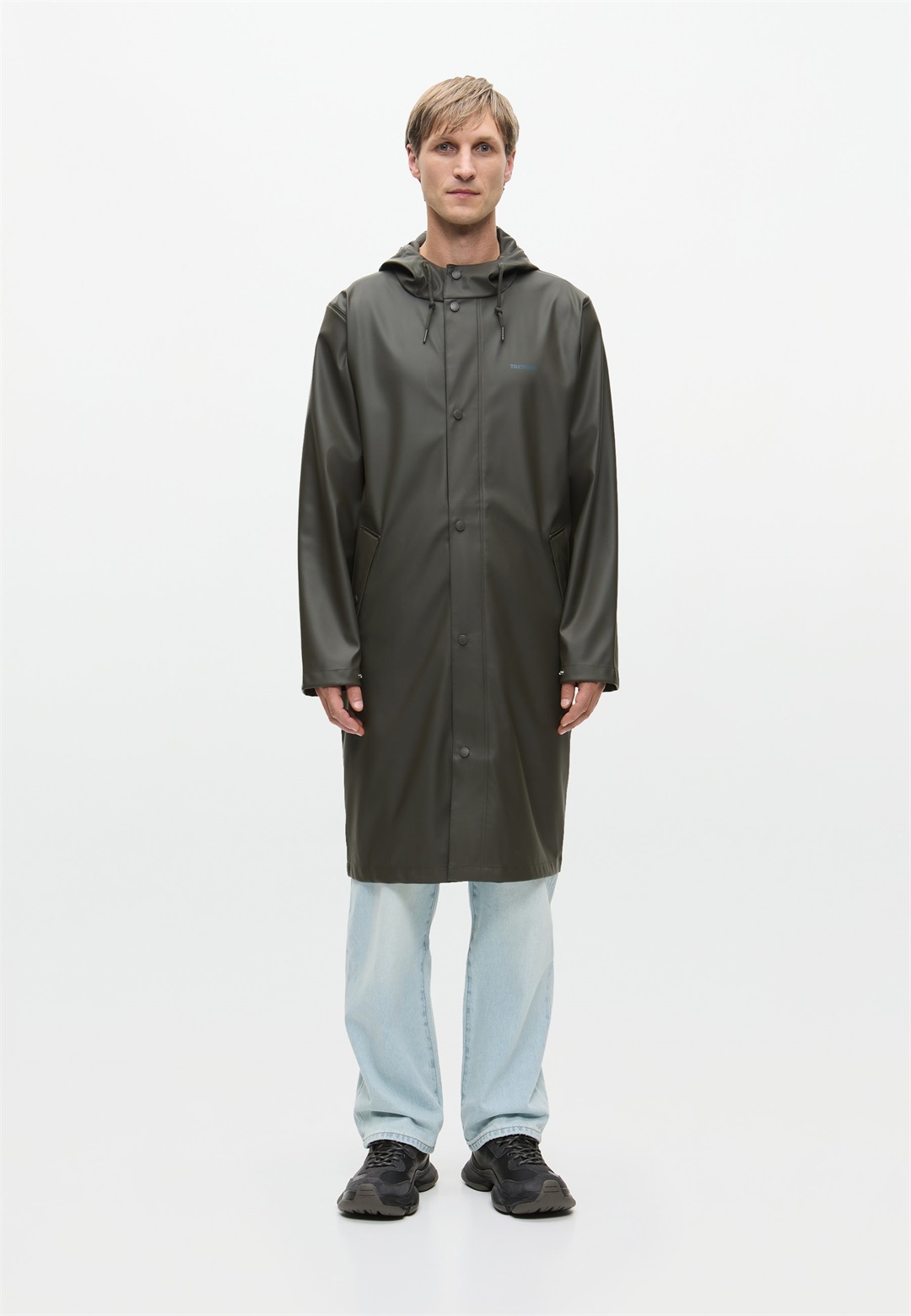 Tretorn WINGS LONG RAIN JACKET - Regenjacke / wasserabweisende Jacke - beluga/dunkelgrün