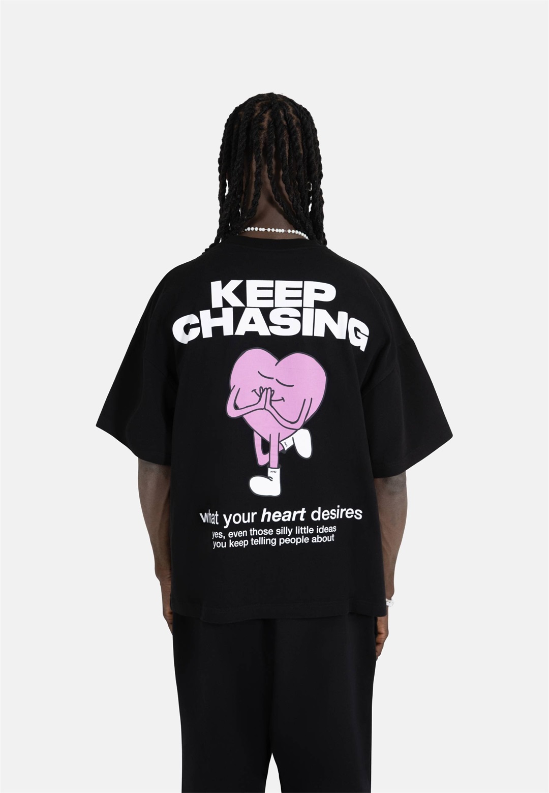 The Tracksuit Club KEEP CHASING UNISEX - T-Shirt print - black/schwarz