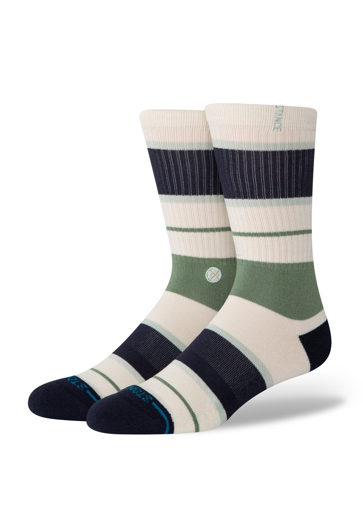 Stance STRIPED DELIGHT CREW UNISEX - Socken - canvas/weiß