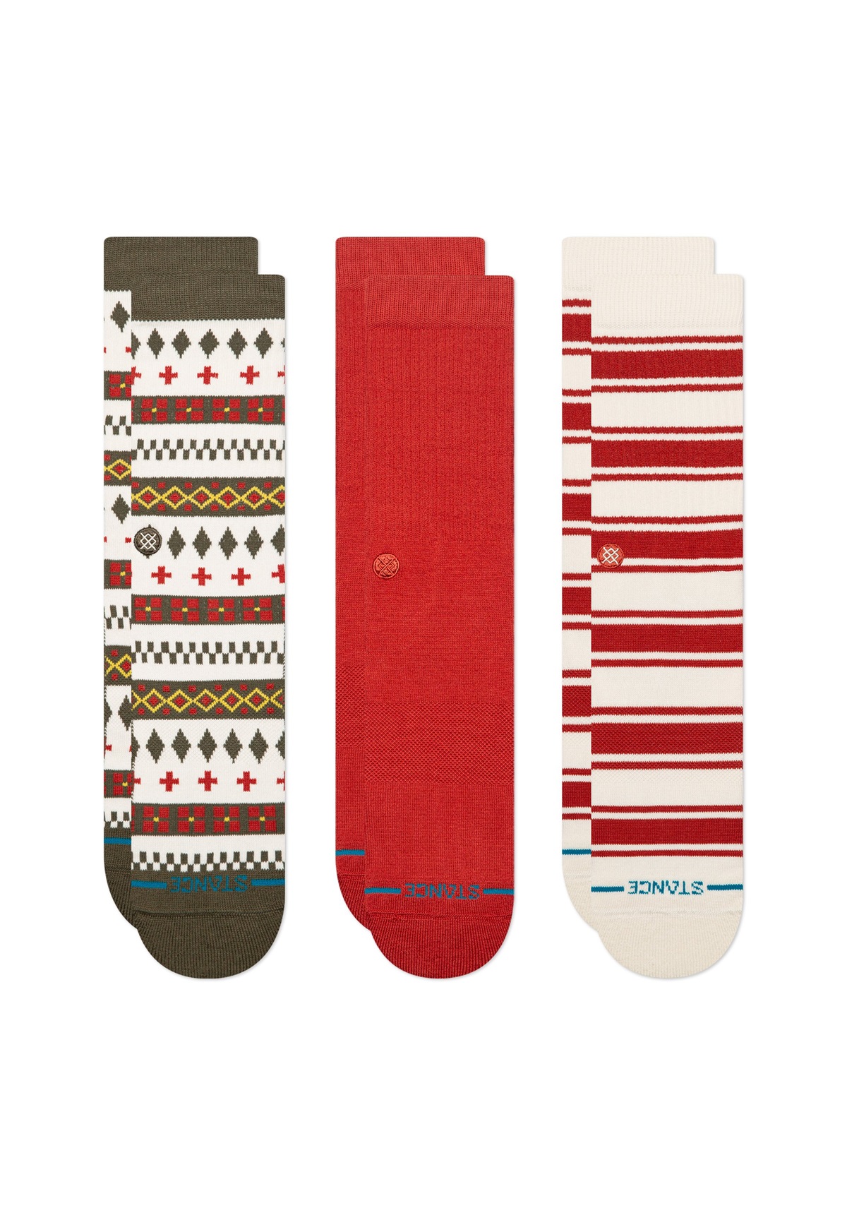 Stance CABIN DAYS CREW 3 PACK UNISEX - Socken - multi/mehrfarbig