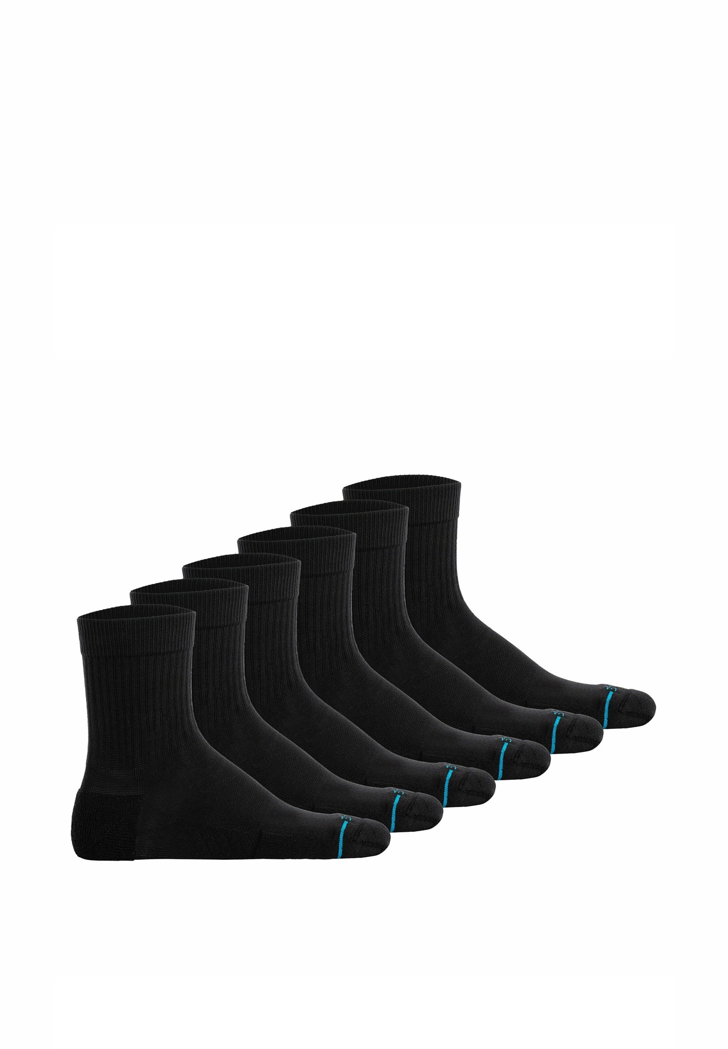 Stance UNISEX 6ER PACK - ICON QUARTER LOGO BASIC - Socken - schwarz