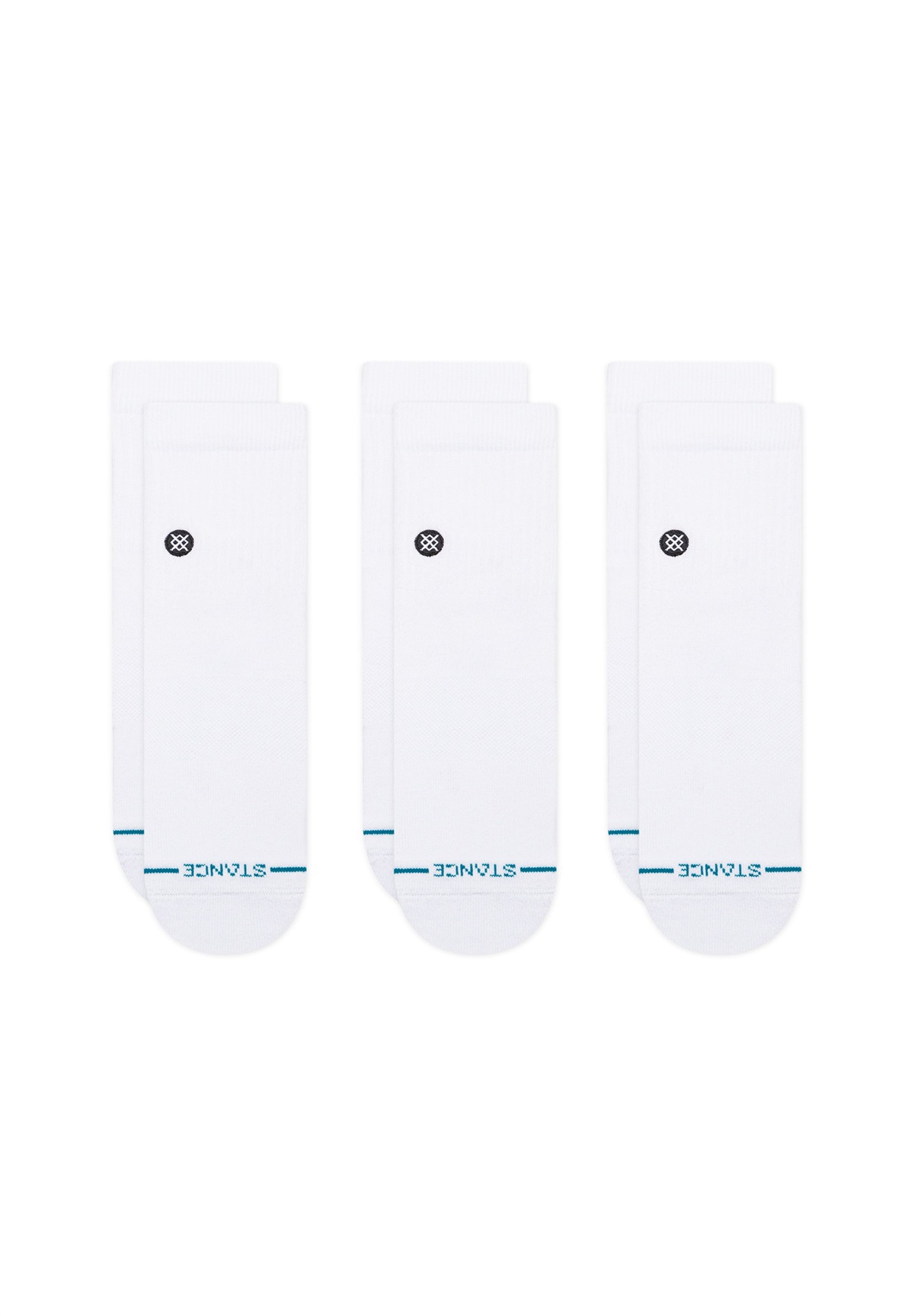 Stance ICON QUARTER UNISEX 3 PACK - Socken - white/weiß