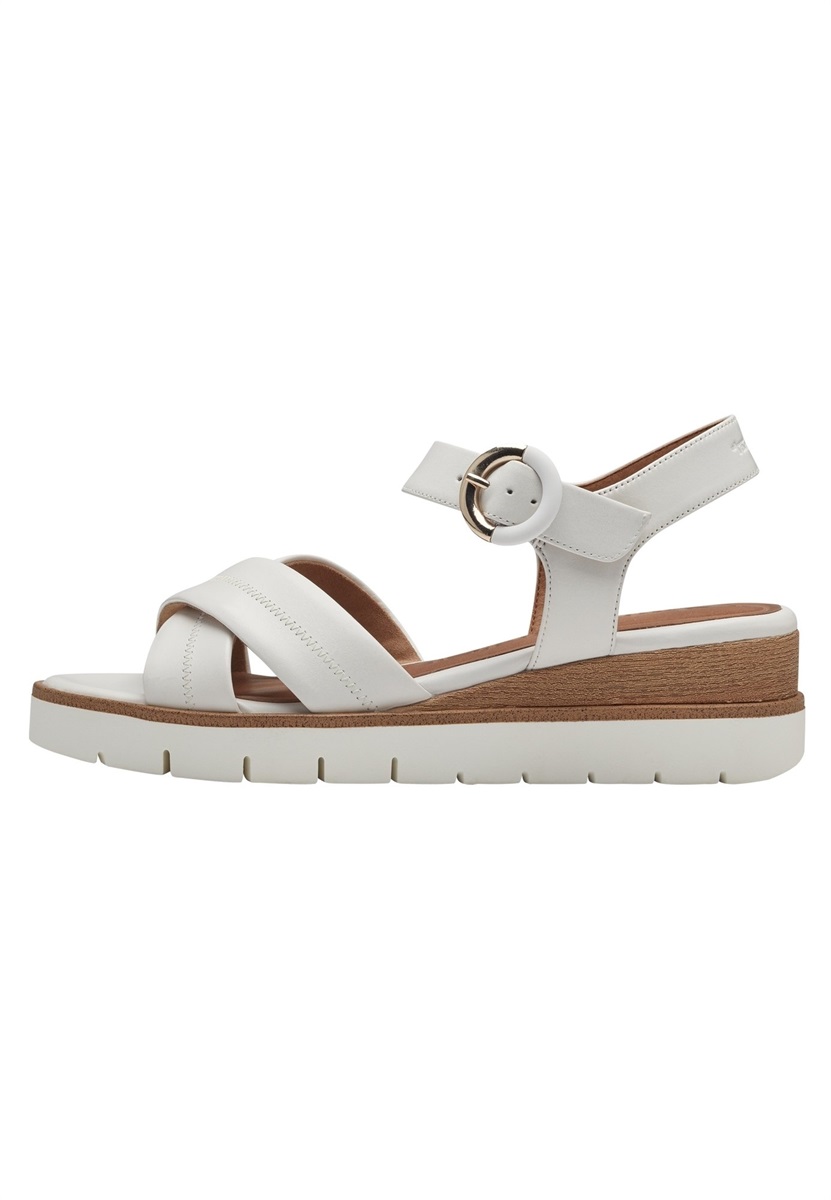 Tamaris Plateausandalette - white leather/weiß