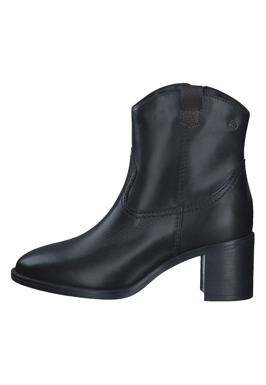 Tamaris Cowboy-/Bikerstiefelette - black leather/schwarz